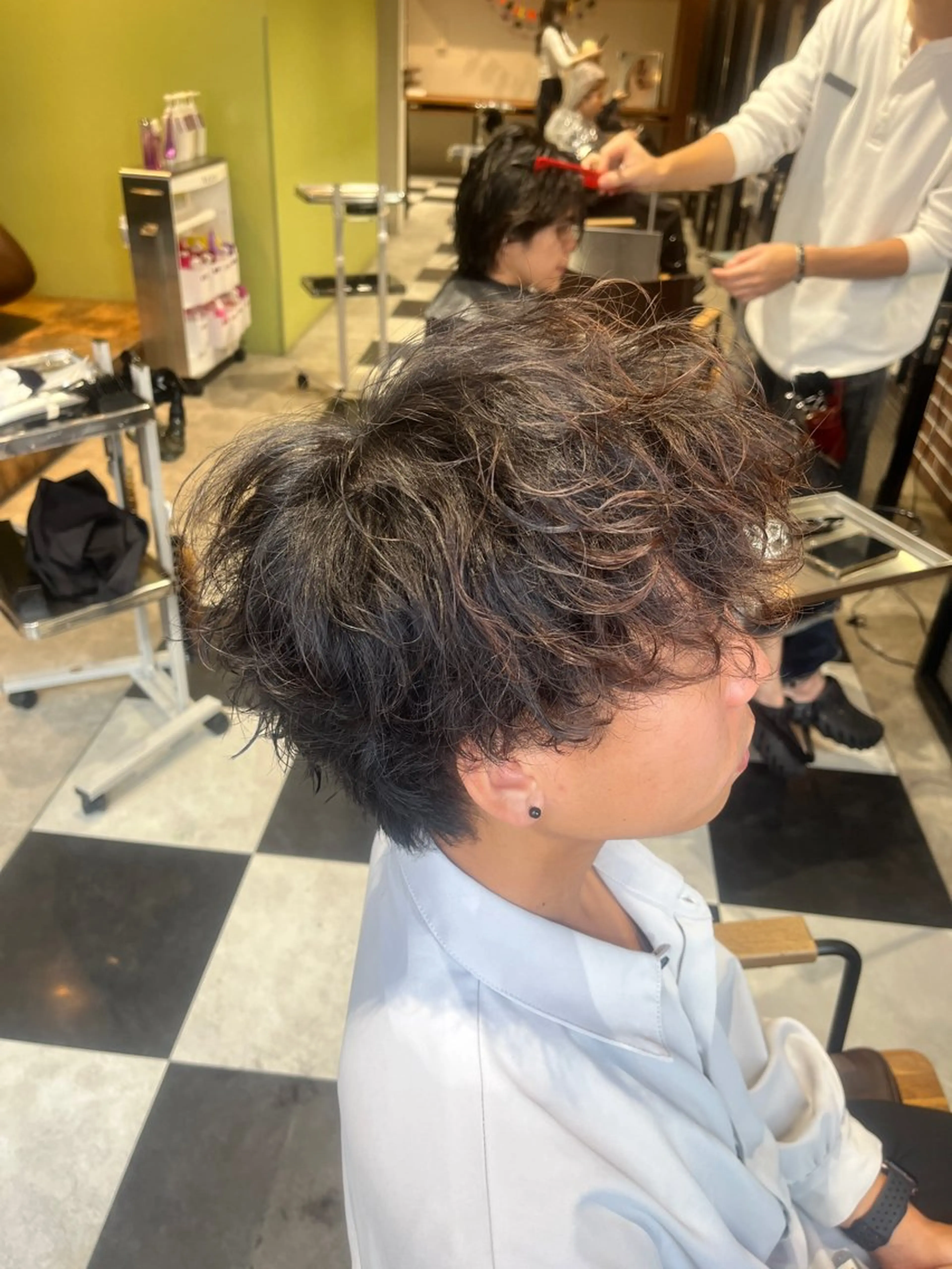 ショート パーマ メンズ メンズ韓国風 メンズパーマ 韓国風ヘア カット パーマ 🎧メンズパーマ特化 /RUI🎧のヘアスタイル