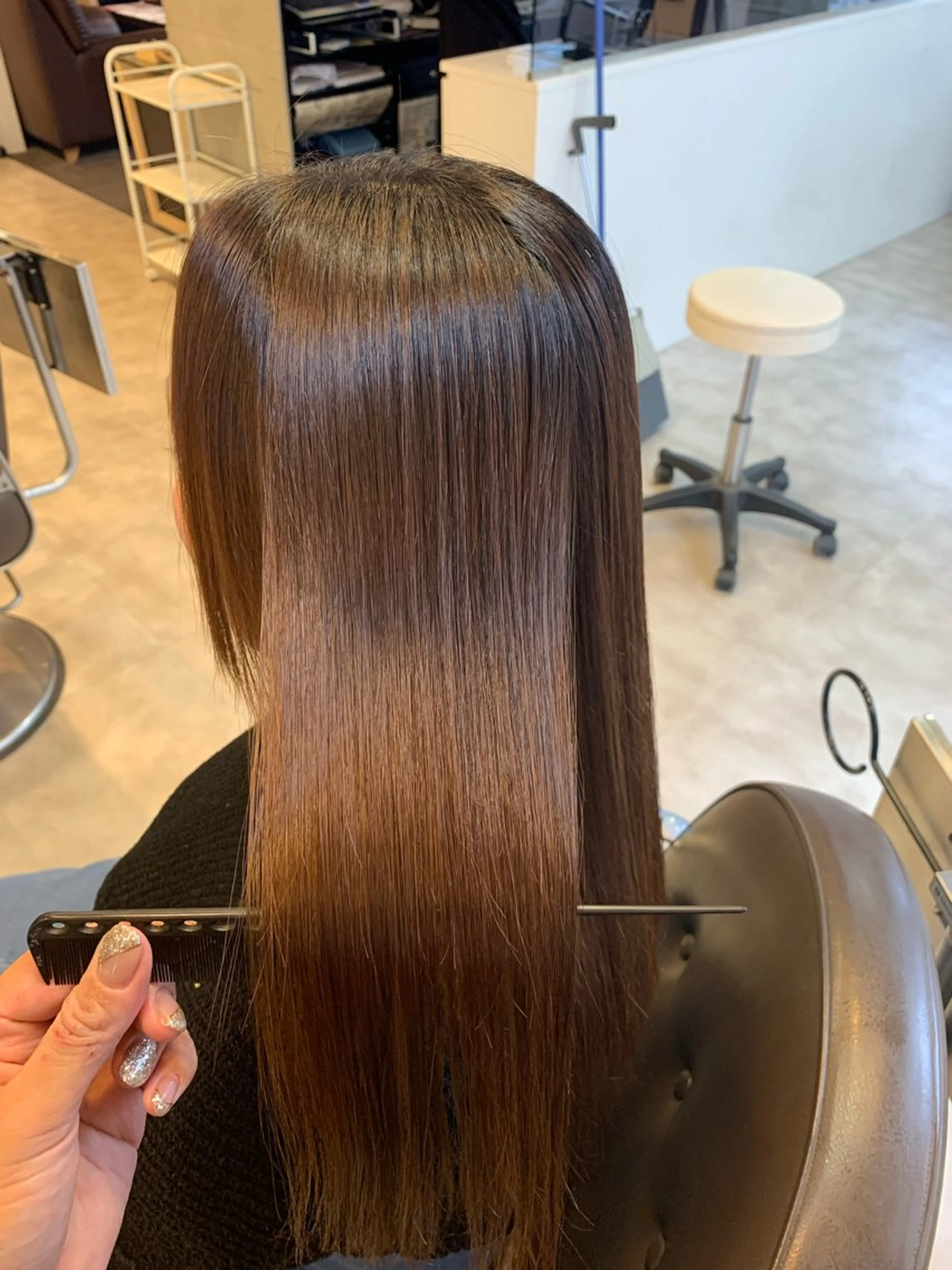 ロング 縮毛矯正 LABO.所属・LABO. 門屋和香那のヘアスタイル