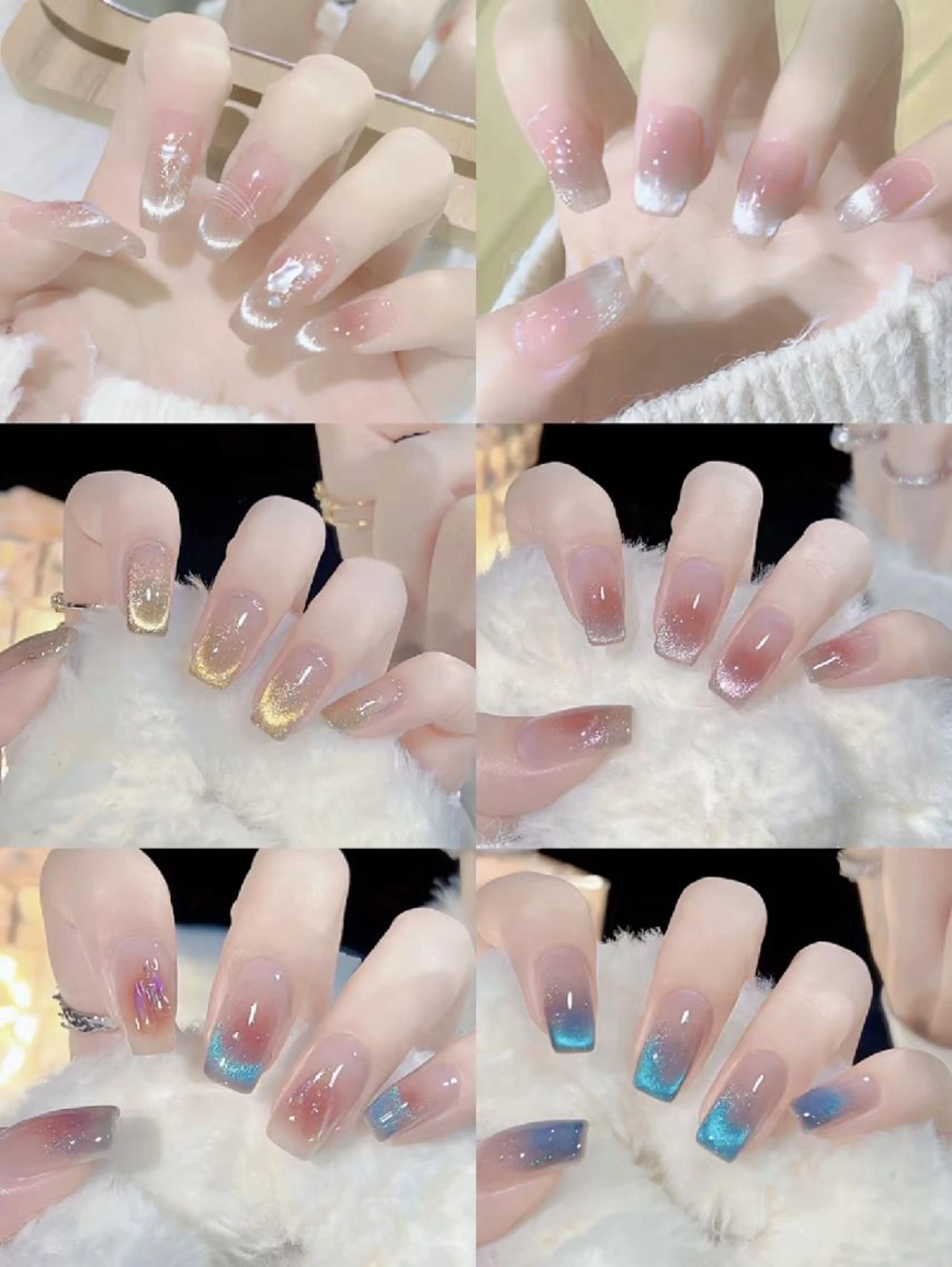 【初回ソフトジェルオフ無料】チップ長さだし+ワンホンマグネットネイル ¥9800の写真