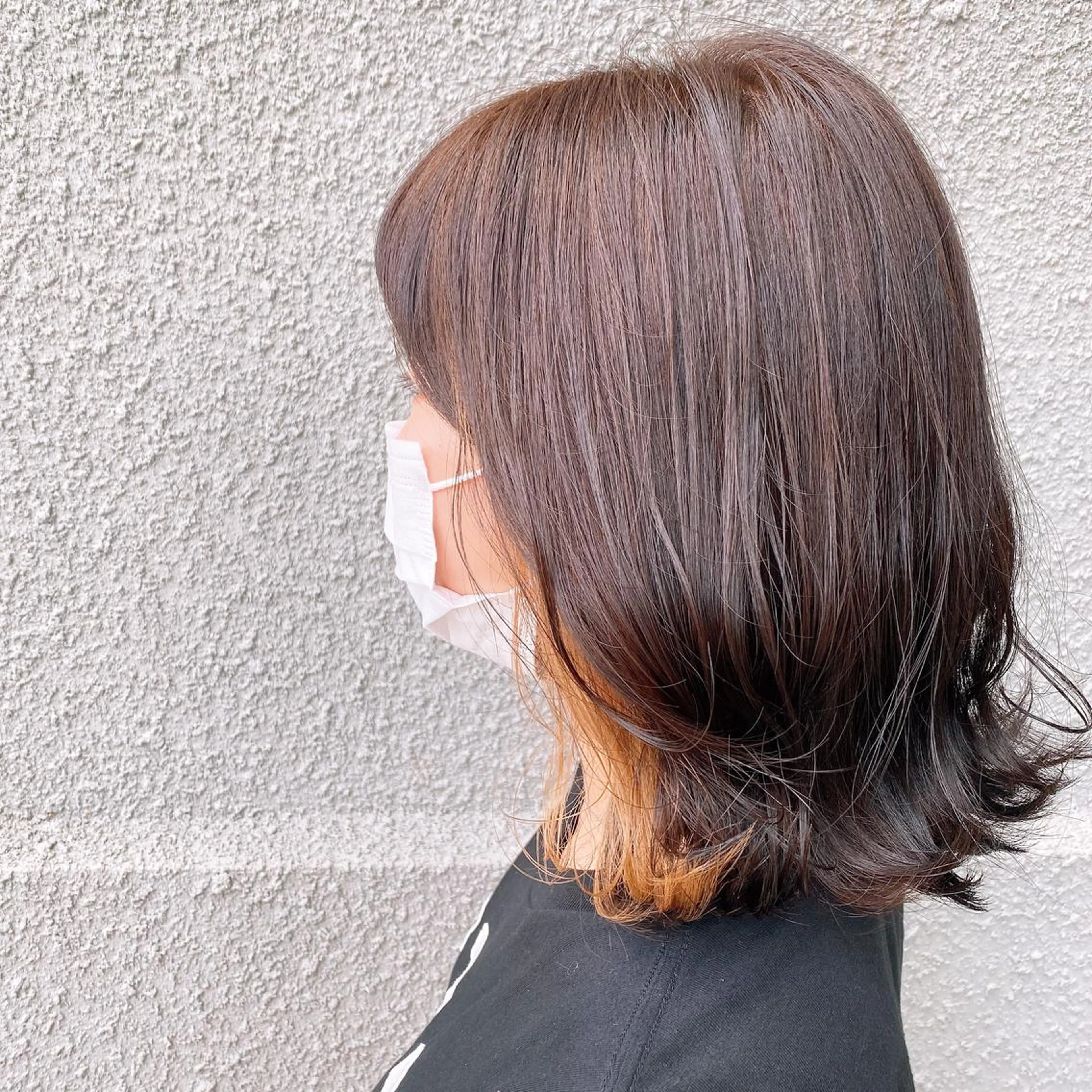 セミロング ヘアカラー 山口 明日花のヘアスタイル