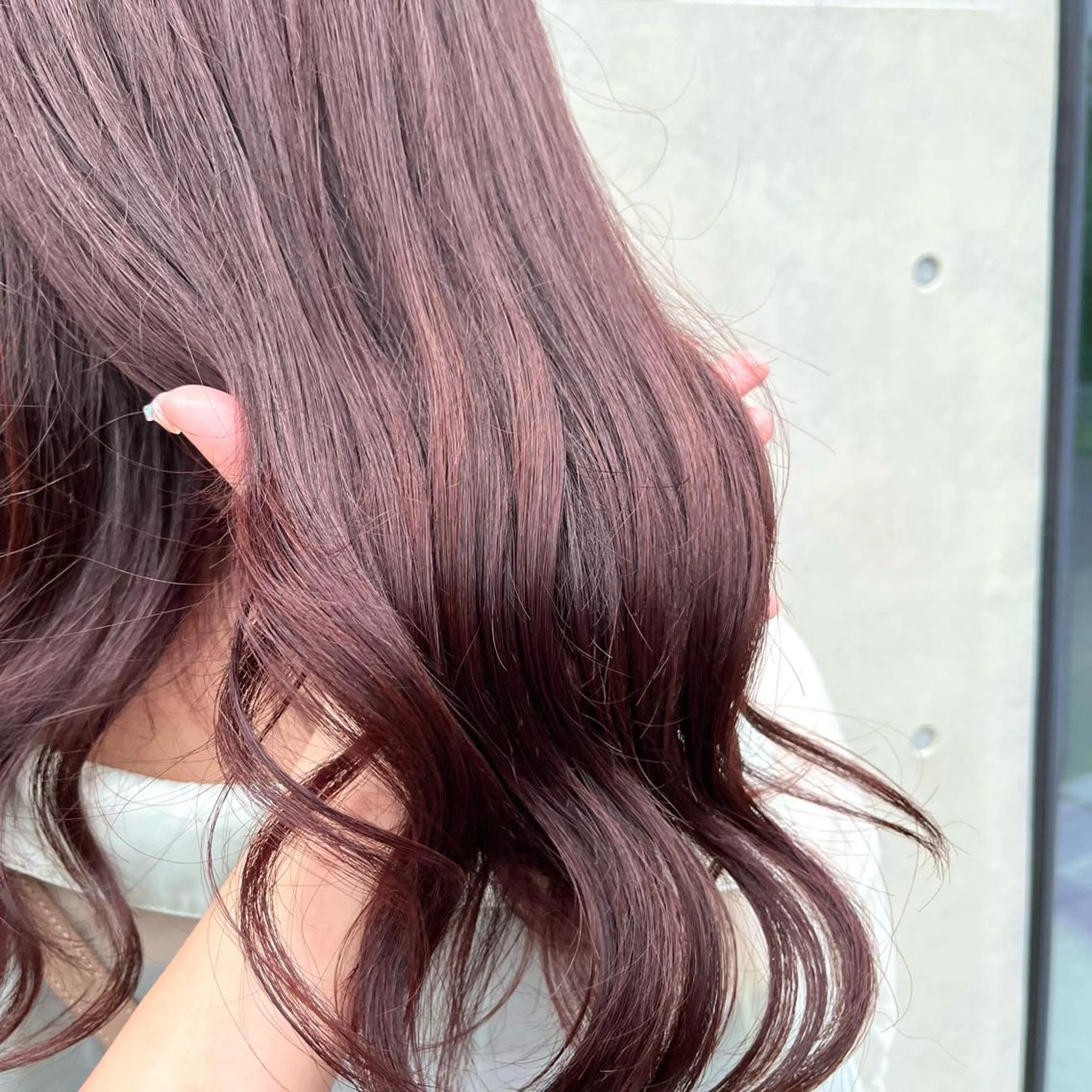 セミロング ヘアアレンジ 編み込みエクステ シールエクステ ピンクラベンダー エクステ ヘアカラー トリートメント ヘアセット 八巻 晴香のヘアスタイル