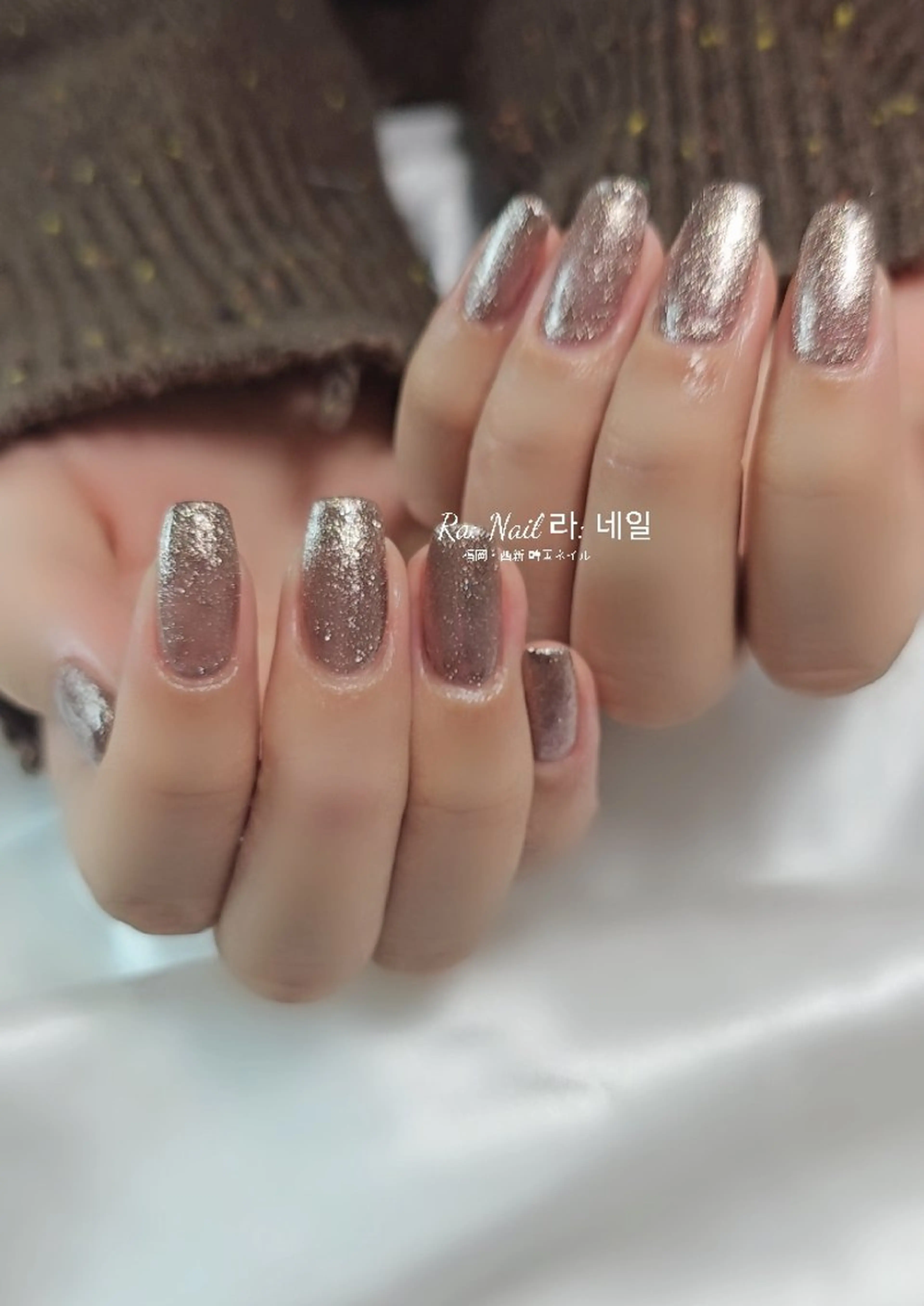 ネイル ラメ(グリッター) Ra: Nail所属・Ra: nail    西新 韓国ネイルのネイルデザイン