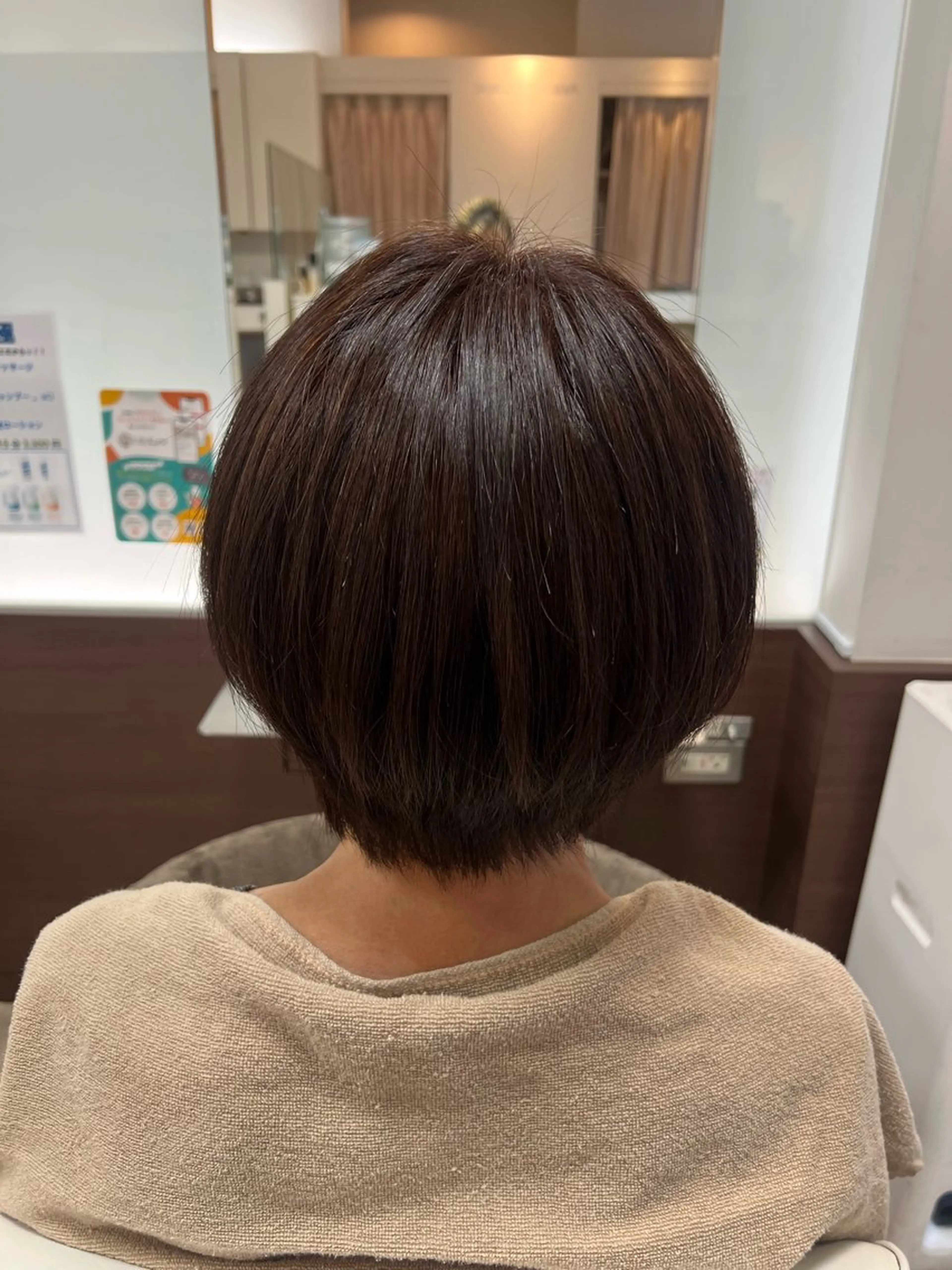 ショート Hair Make NEWYORK　稲荷町店所属・南部萌🍀縮毛矯正 ツヤ髪ストレートのヘアスタイル