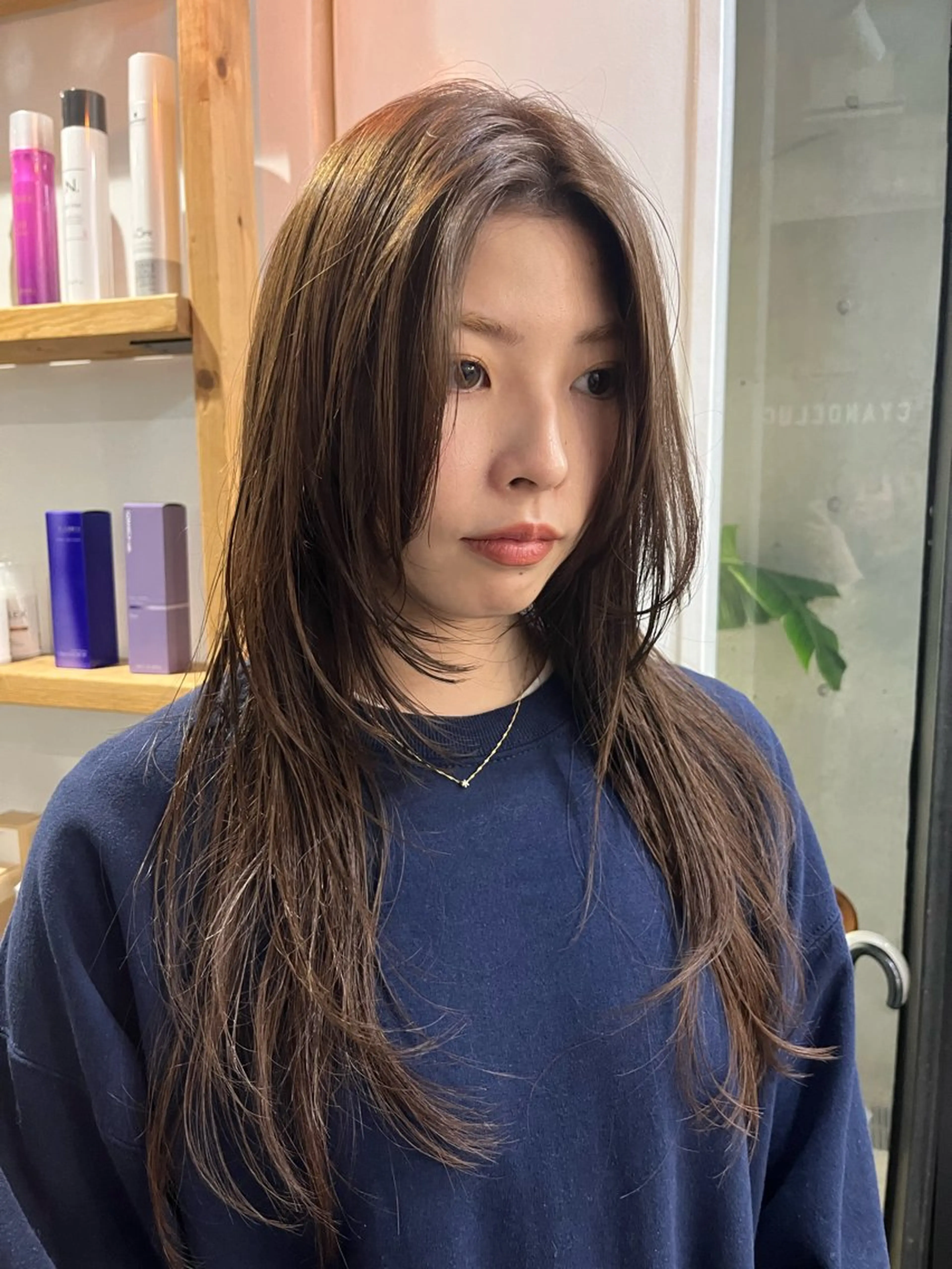 ロング カラー グレージュ ヘアカラー 🎀Yamasaki Yui🎀のヘアスタイル