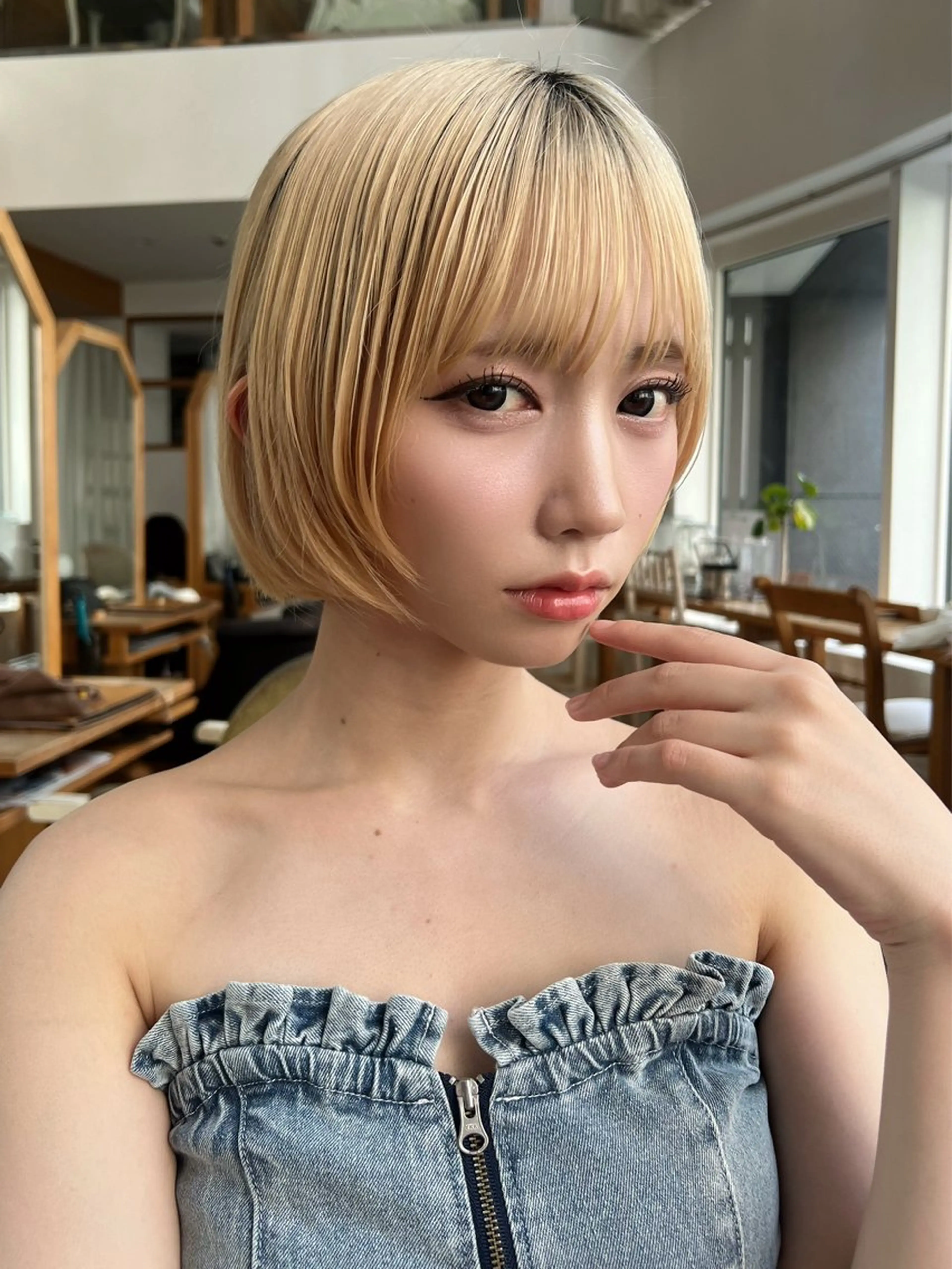 ショート カラー ボブ カット 望月威吹/表参道/レ イヤー/似合わせのヘアスタイル