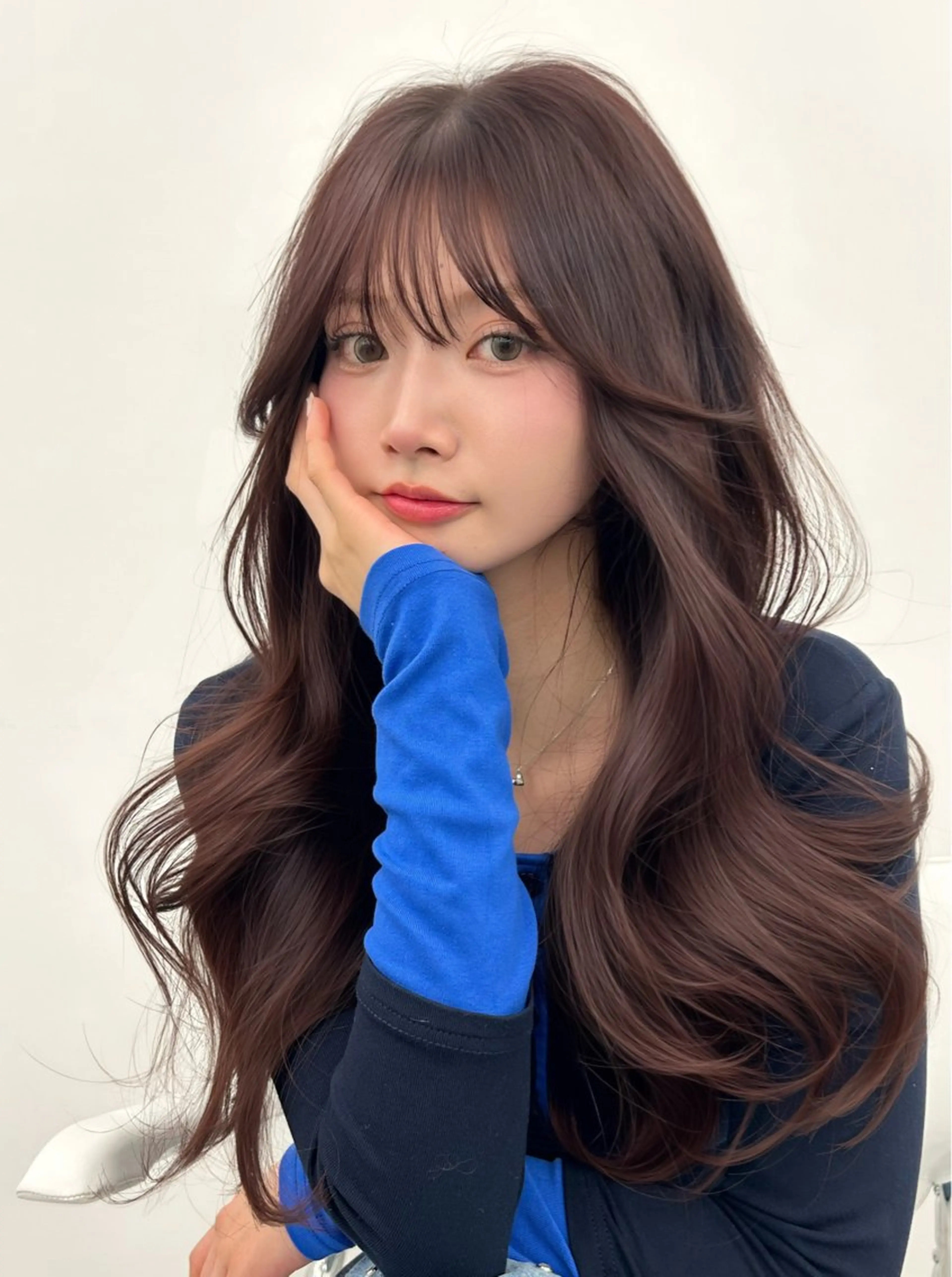 ロング カラー 韓国風ヘア レイヤーカット 韓国ヘア/顔周り ヘアセット/加藤優里のヘアスタイル