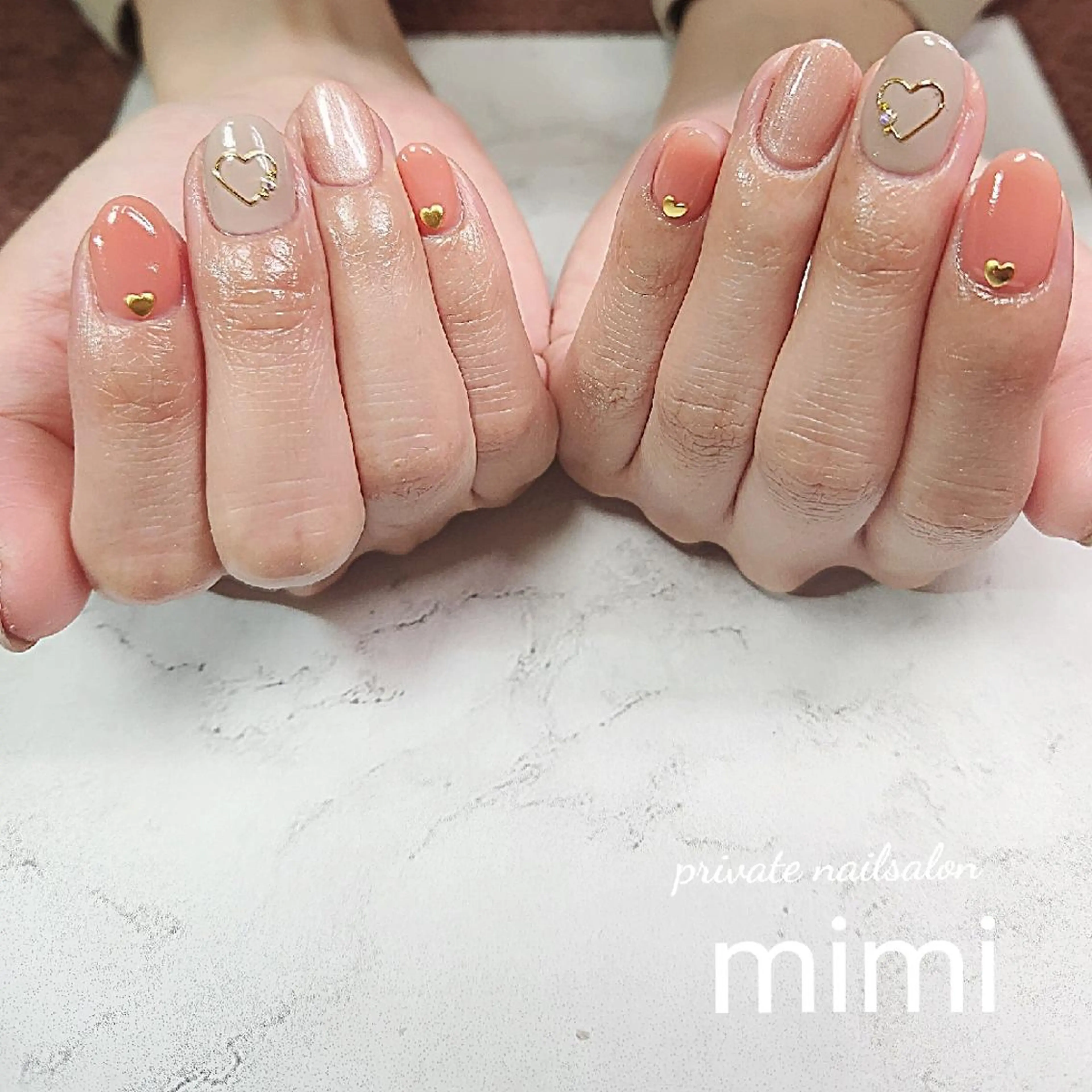 ネイル ハート ハンドネイル 博多ネイル ｍｉｍｉのネイルデザイン