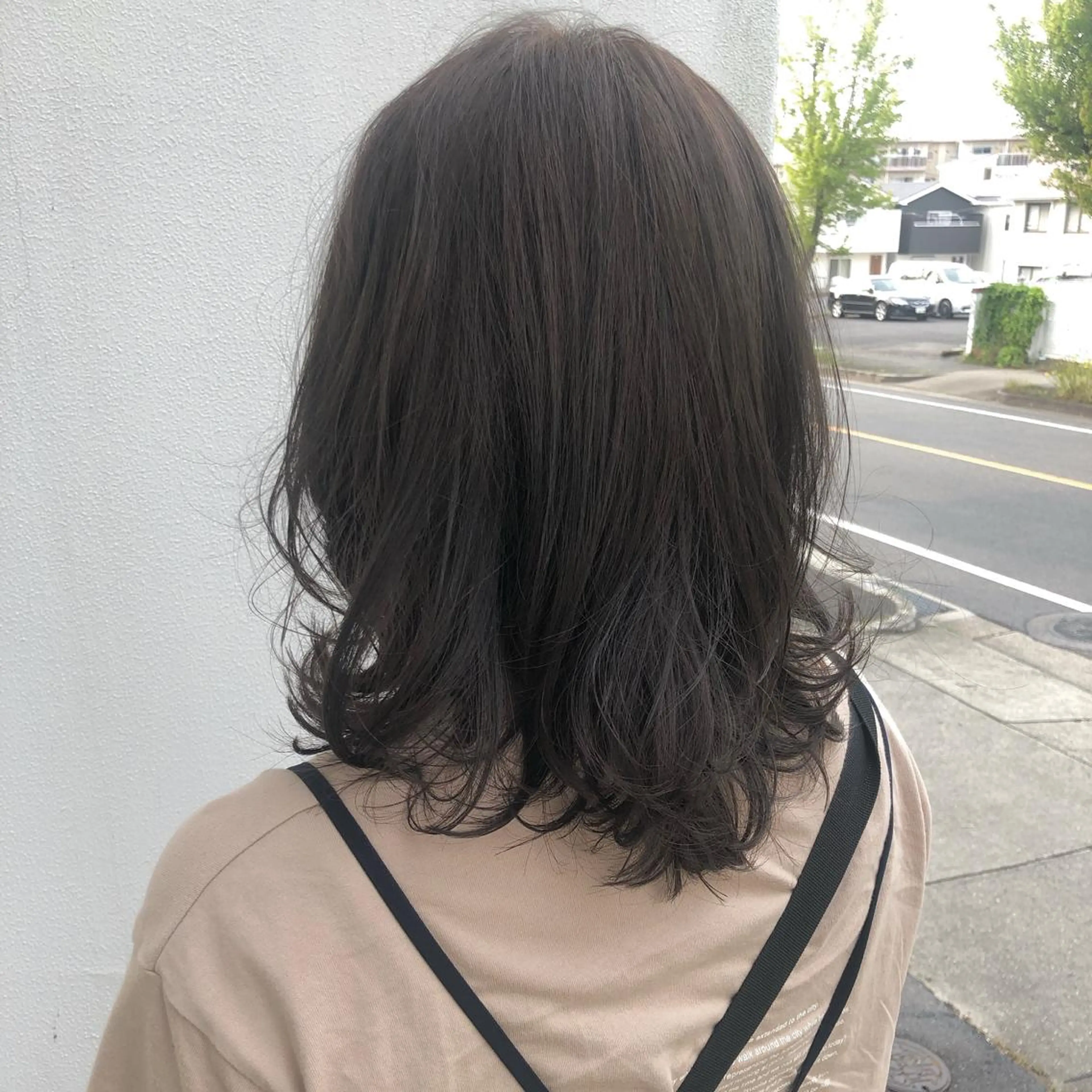 ミディアム アッシュ ヤマモト マイのヘアスタイル