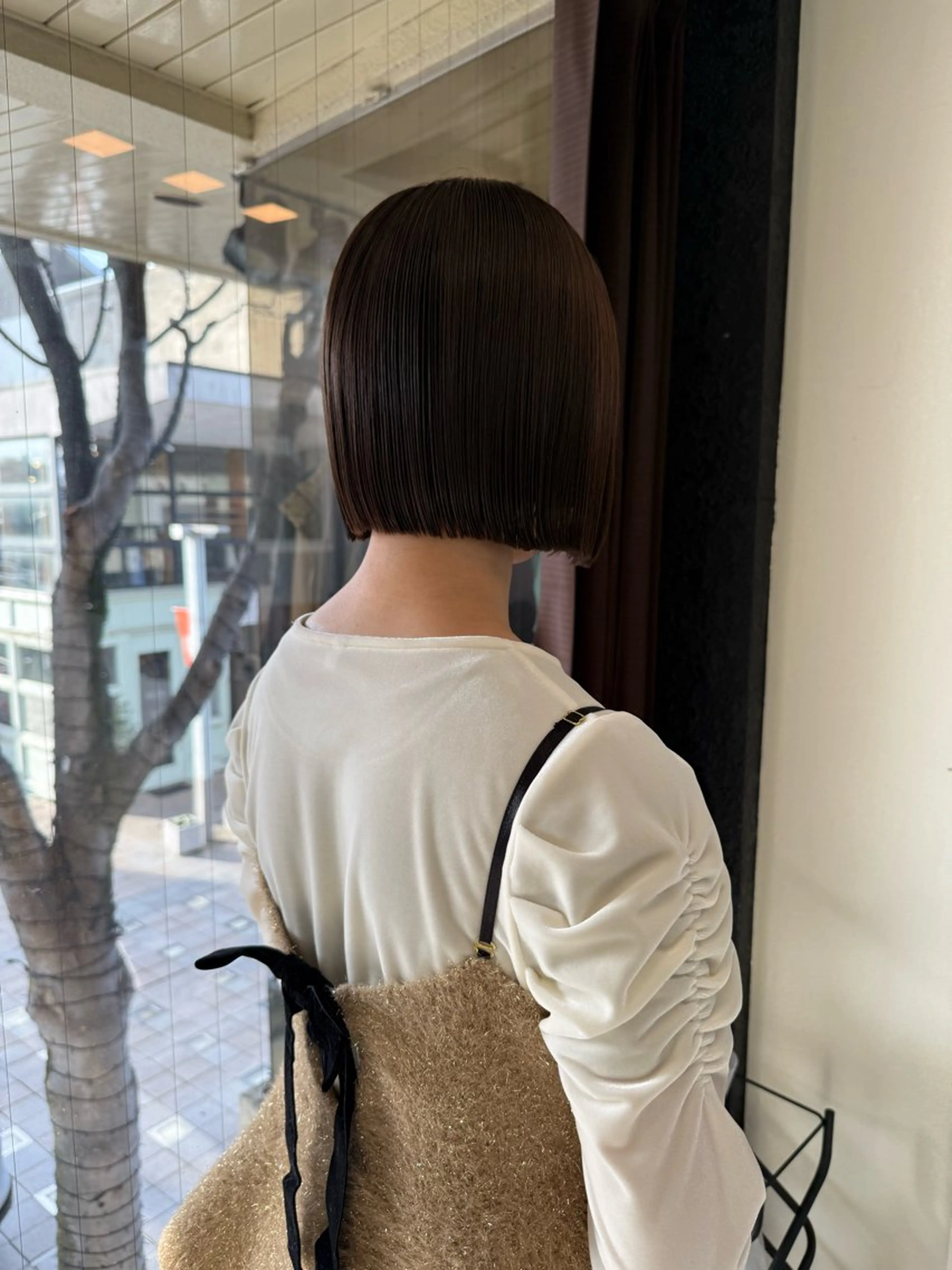 ショート カラー カット ヘアカラー トリートメント 伶風/ボブ/ ヘーゼルベージュのヘアスタイル