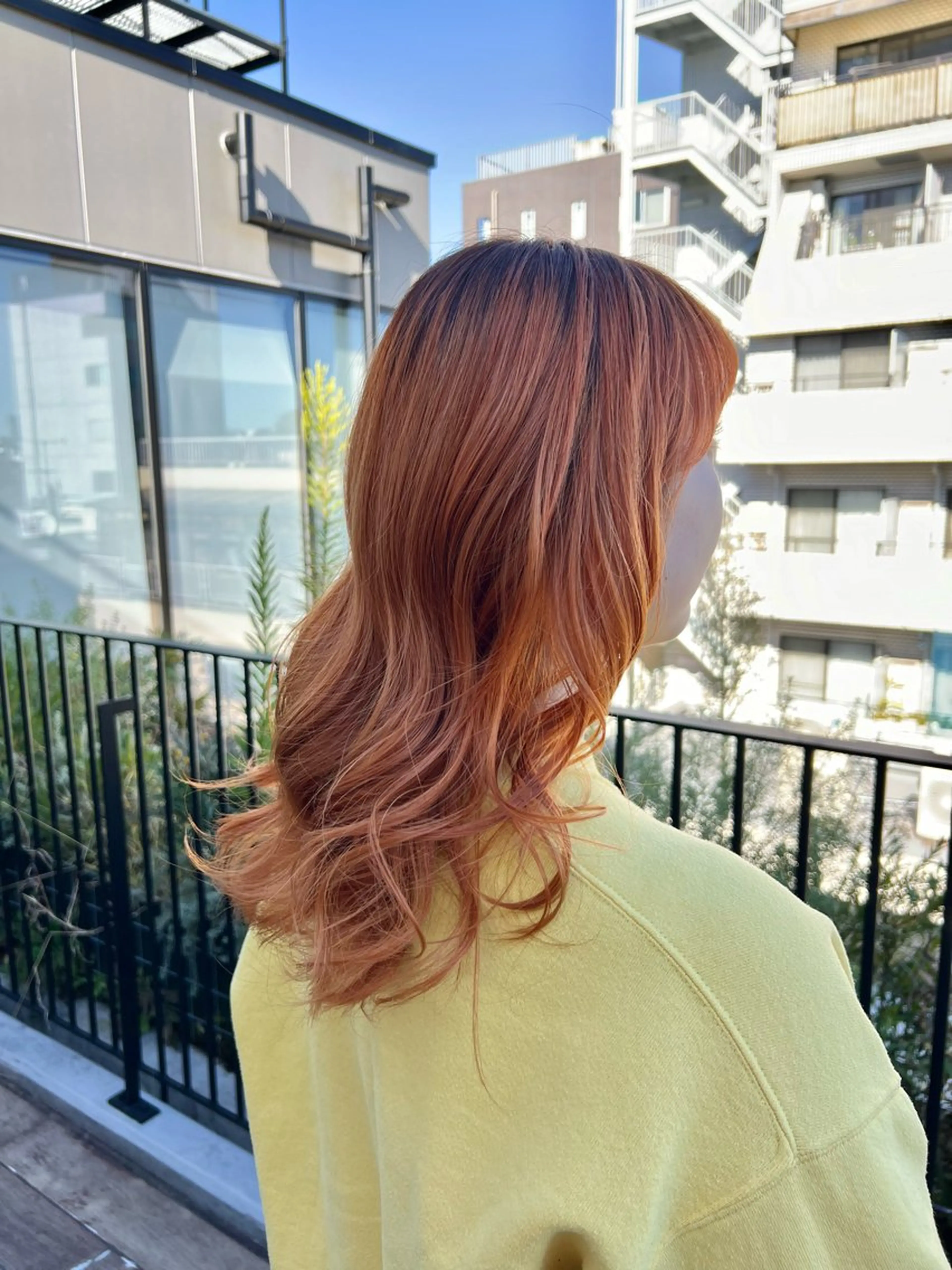 ミディアム カラー オレンジ 🍇おぐら めぐみ🍇のヘアスタイル