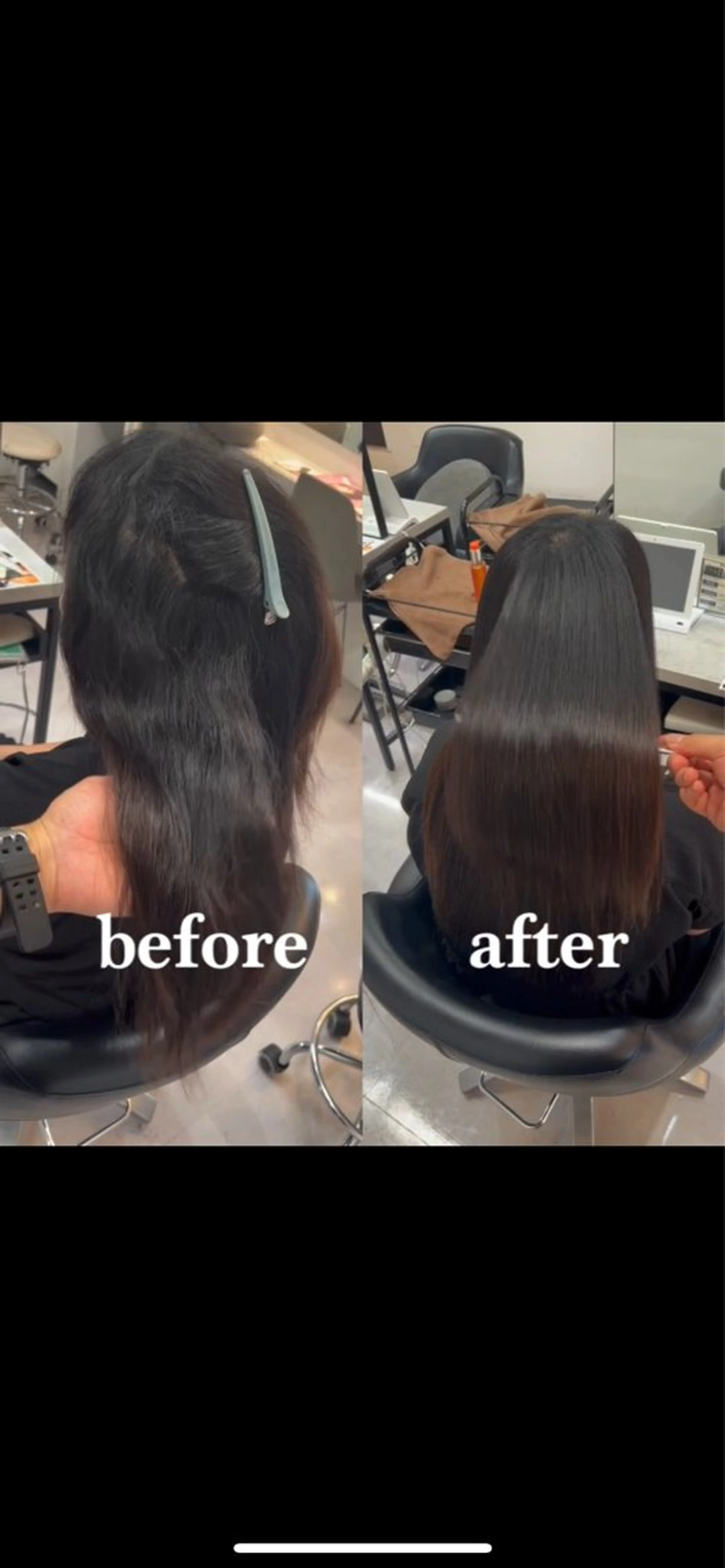 セミロング カラー カット 縮毛矯正 トリートメント 縮毛矯正✨️レイヤー クボタリョウのヘアスタイル