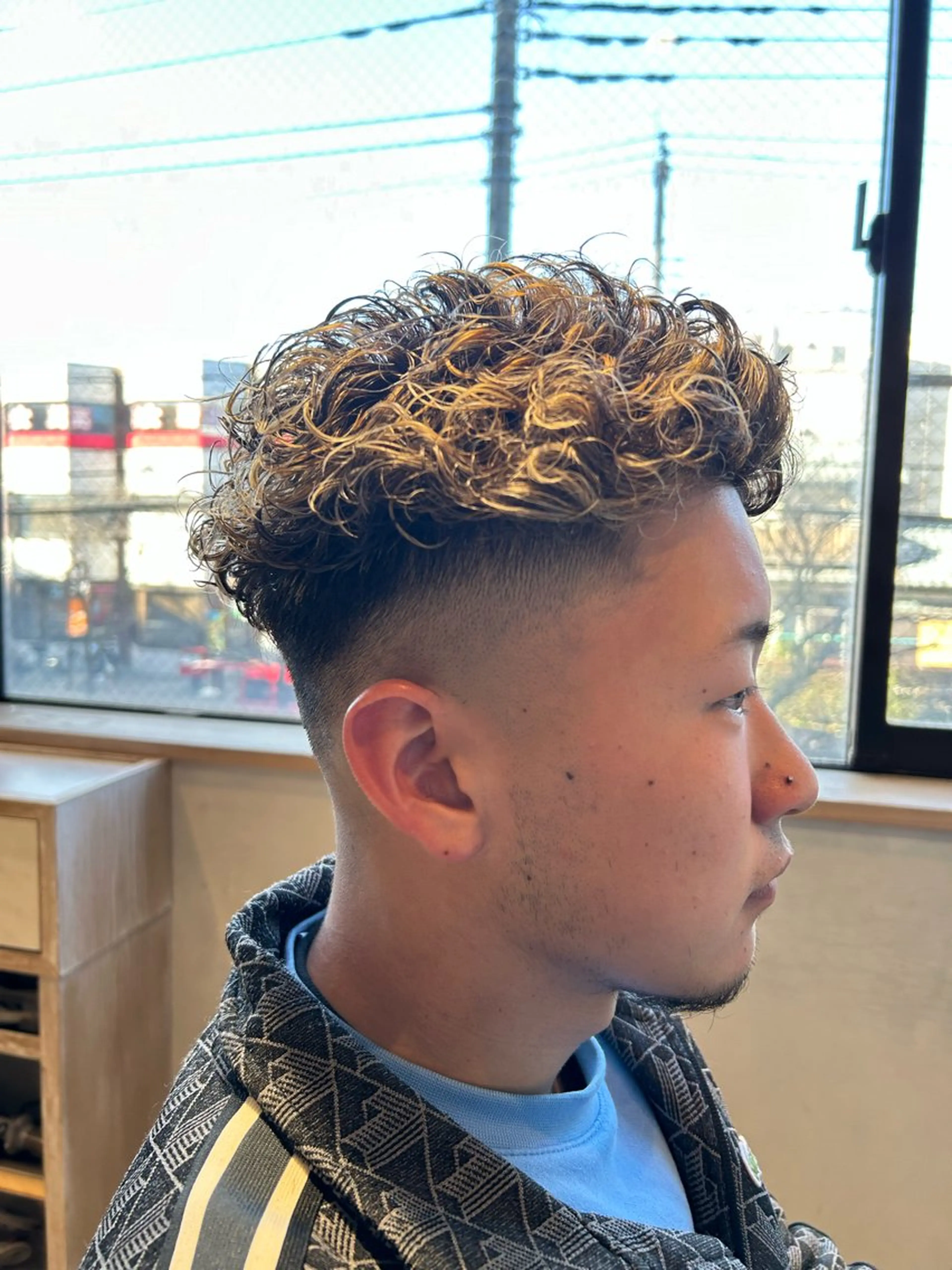 ショート メンズ メンズパーマ Hair & Make EARTH所属・深田 幸暉のヘアスタイル