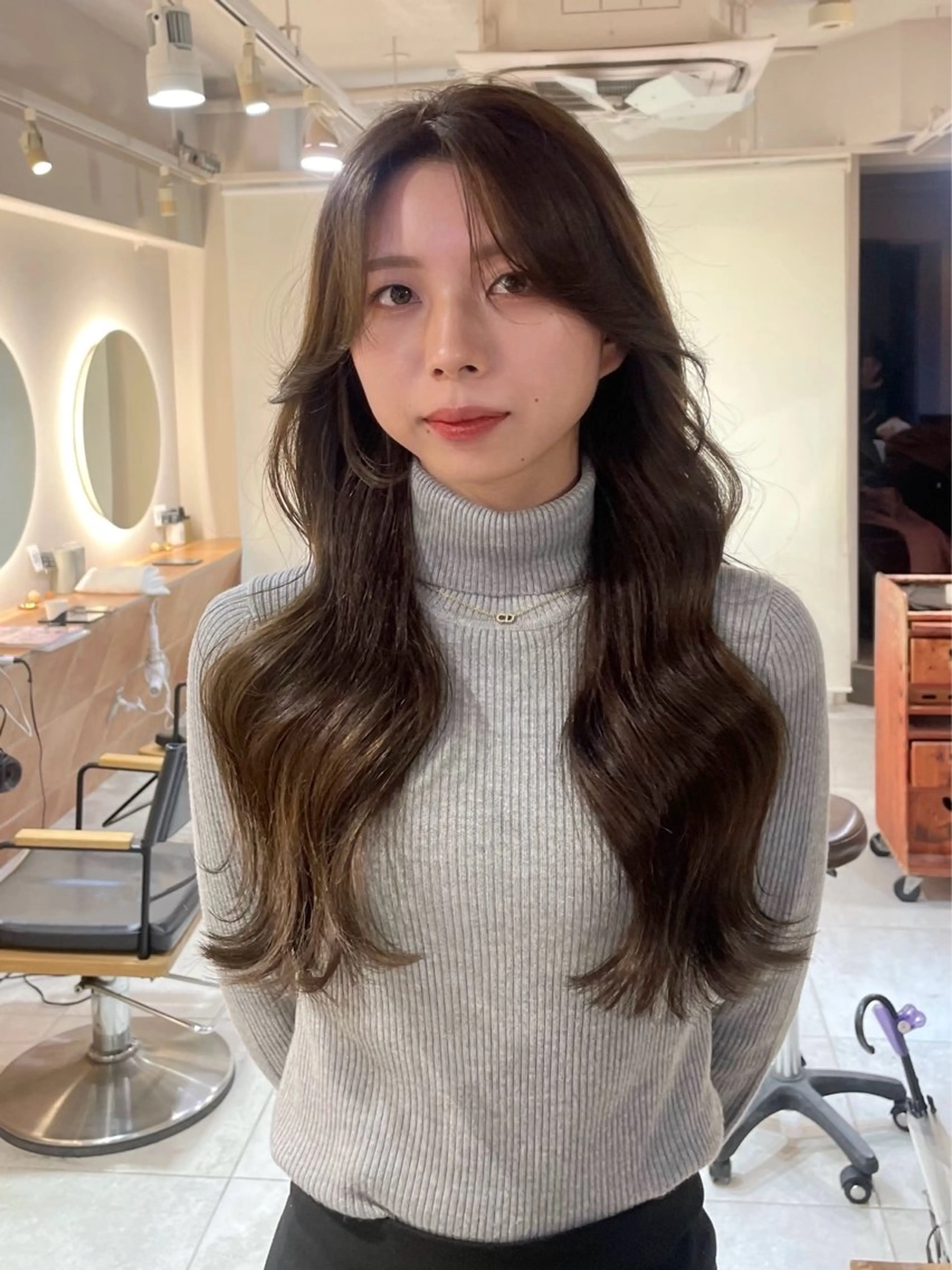 ロング カラー カット ヘアカラー トリートメント 横浜/レイヤーカット /韓国ヘア/佐藤記正のヘアスタイル