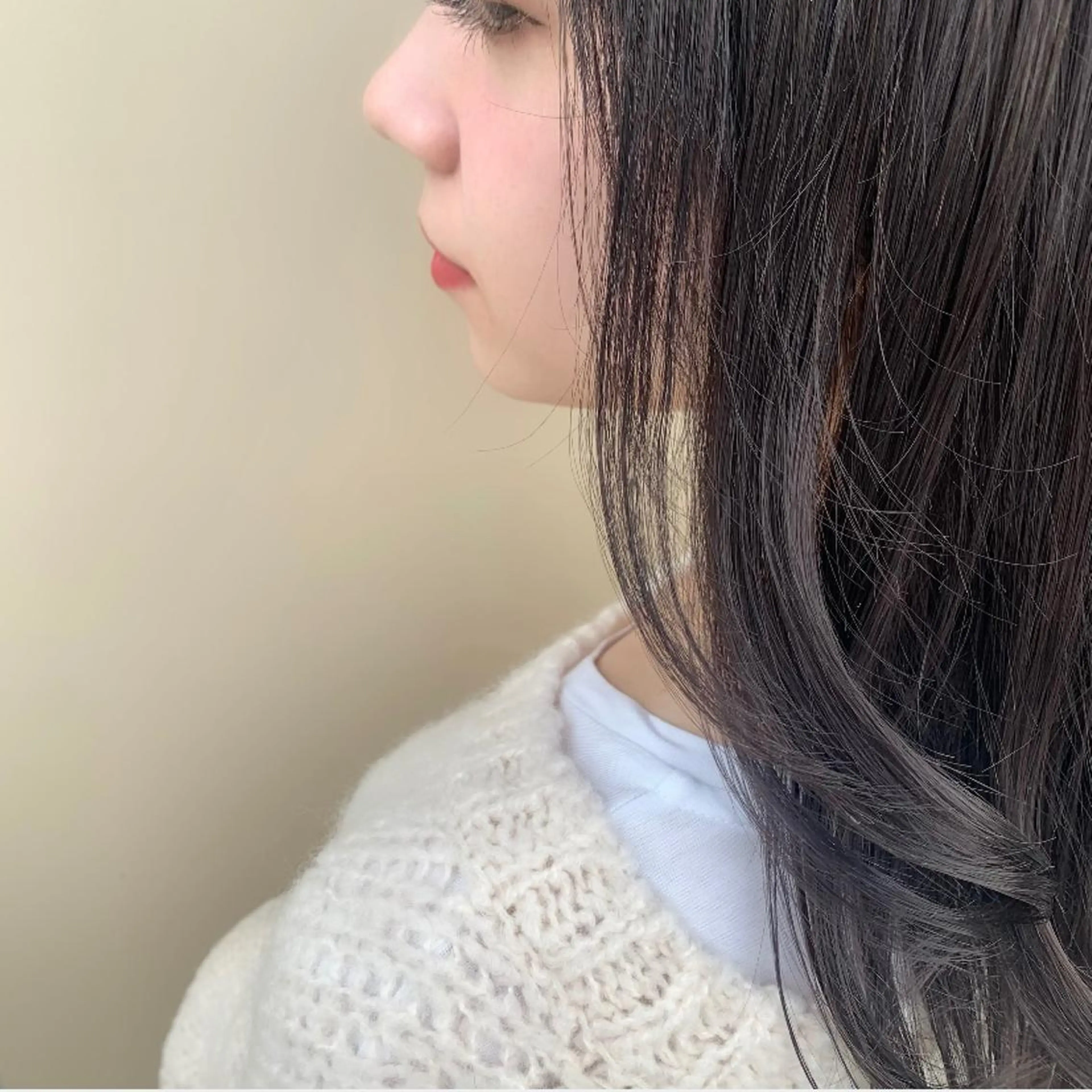 ミディアム カラー 佐藤 悠衣/透明感 カラー/似合わせ前髪のヘアスタイル