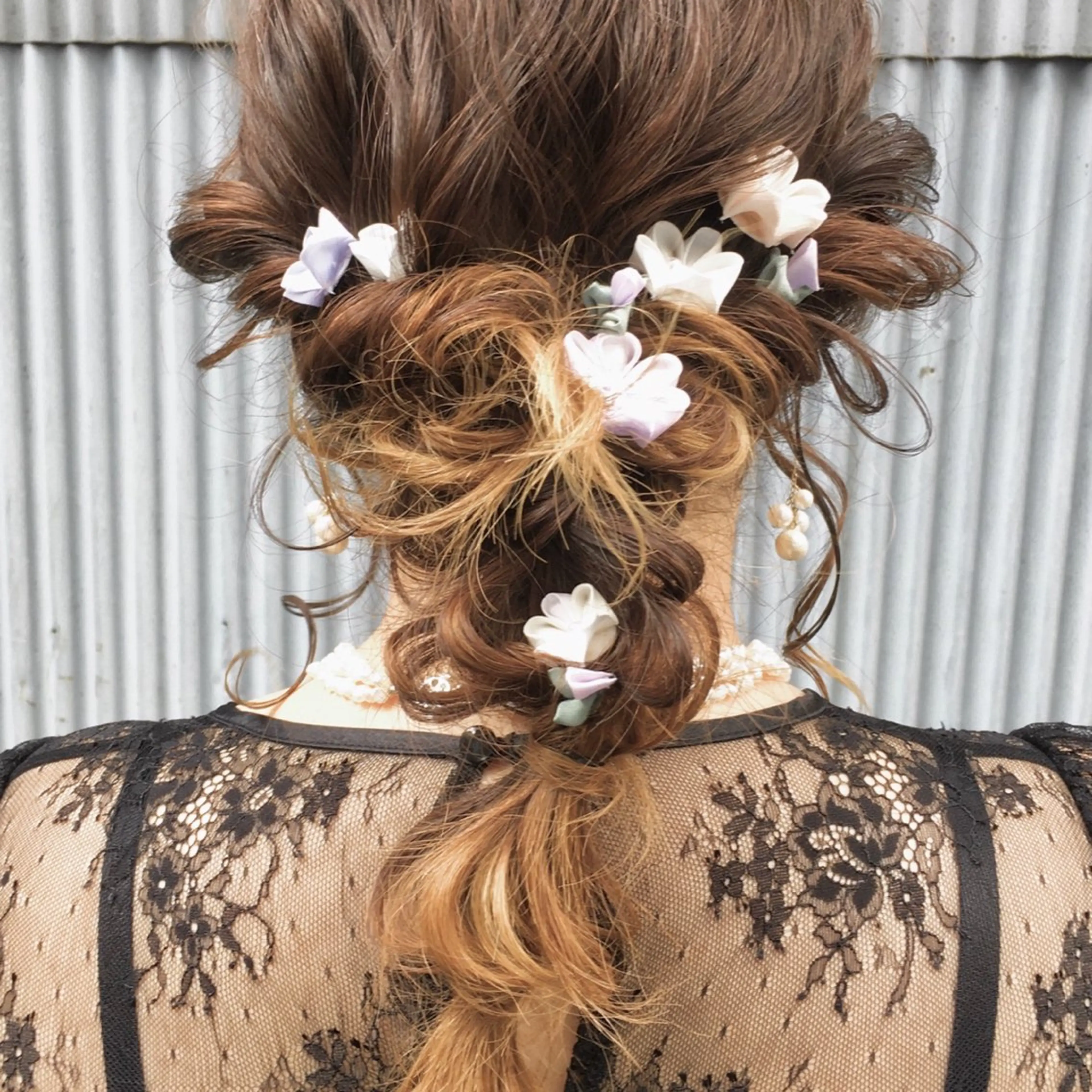 ロング カラー パーマ ヘアアレンジ メンズ キッズ 子どものヘアアレンジ TopStylist ✂︎ Azumaのヘアスタイル