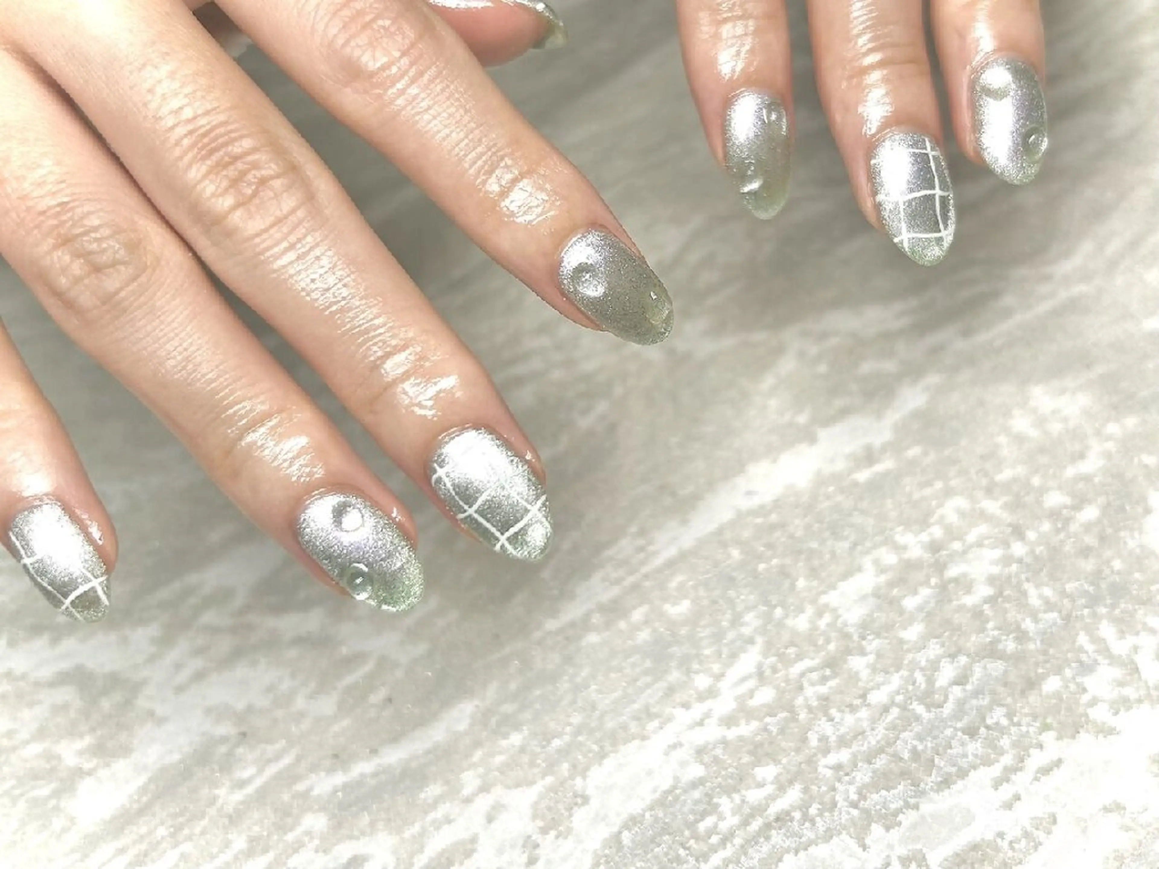 ネイル アートネイル 入学式 卒業式 韓国ネイル マグネットネイル ハンドネイル JULIE NAILのネイルデザイン