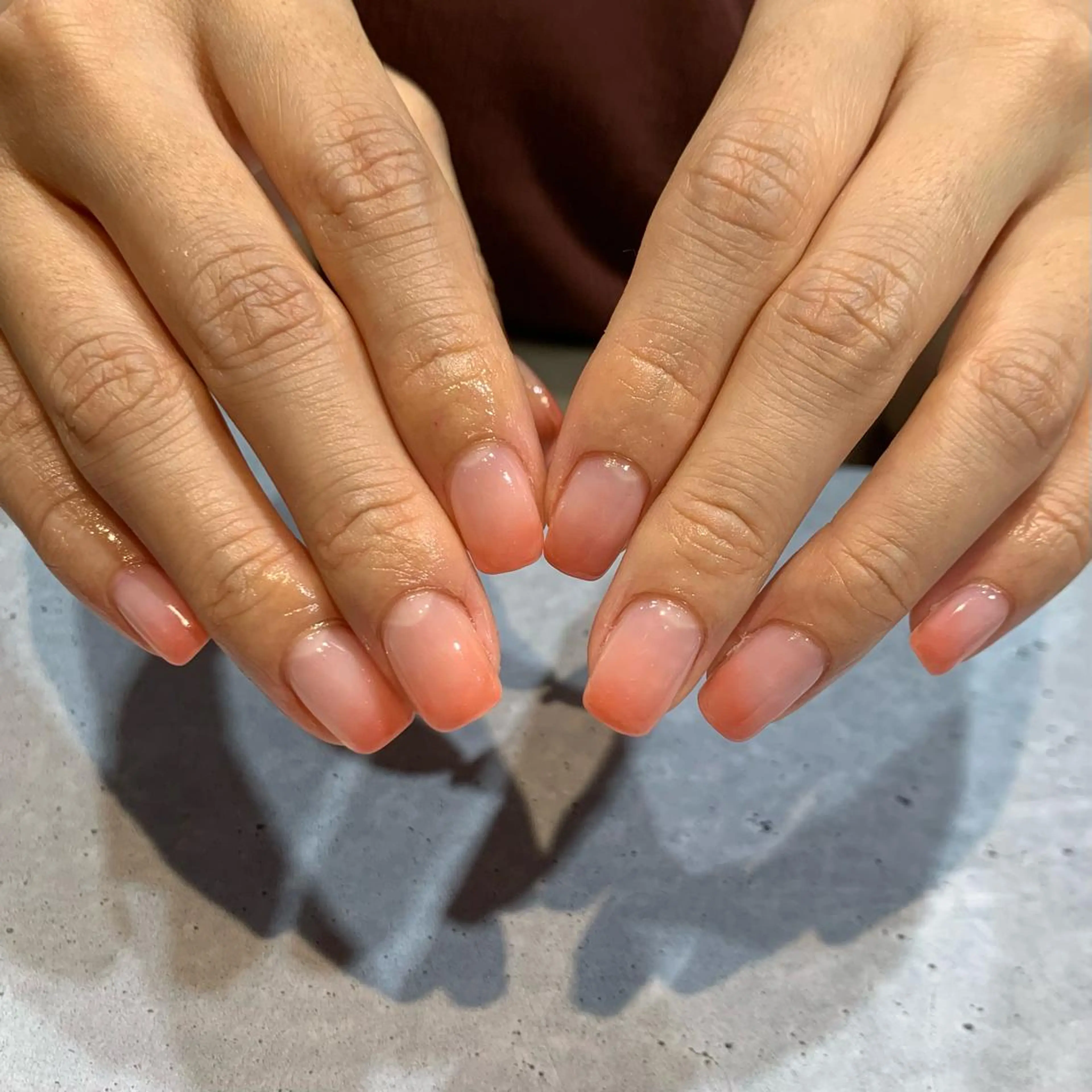 ネイル オレンジ ハンドネイル nailist Chisakiのネイルデザイン