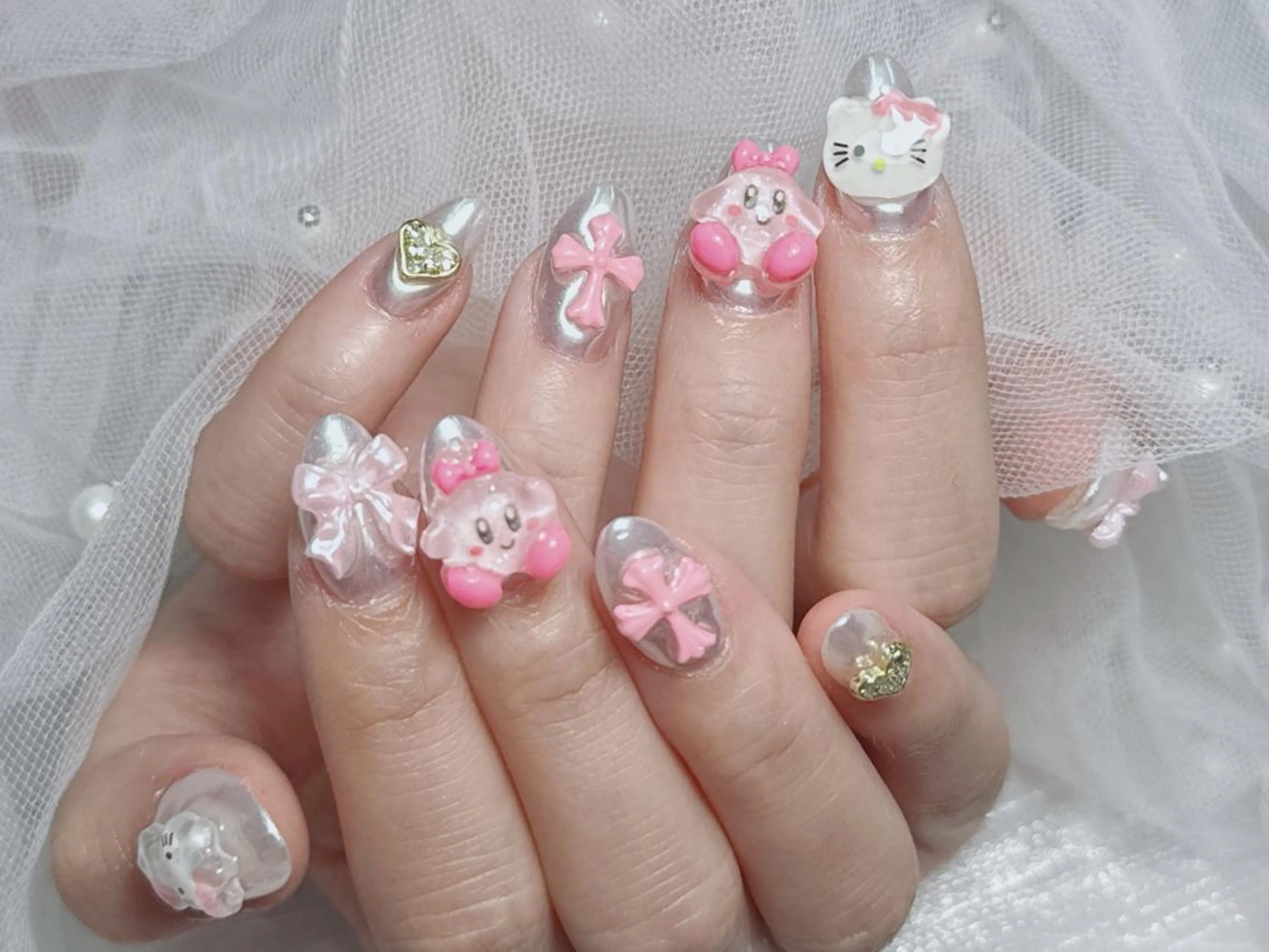 ネイル オーロラネイル チークネイル 長さ出し フットネイル フレンチネイル ハンドネイル 【スカルプ専門店】 Naomi nailのネイルデザイン