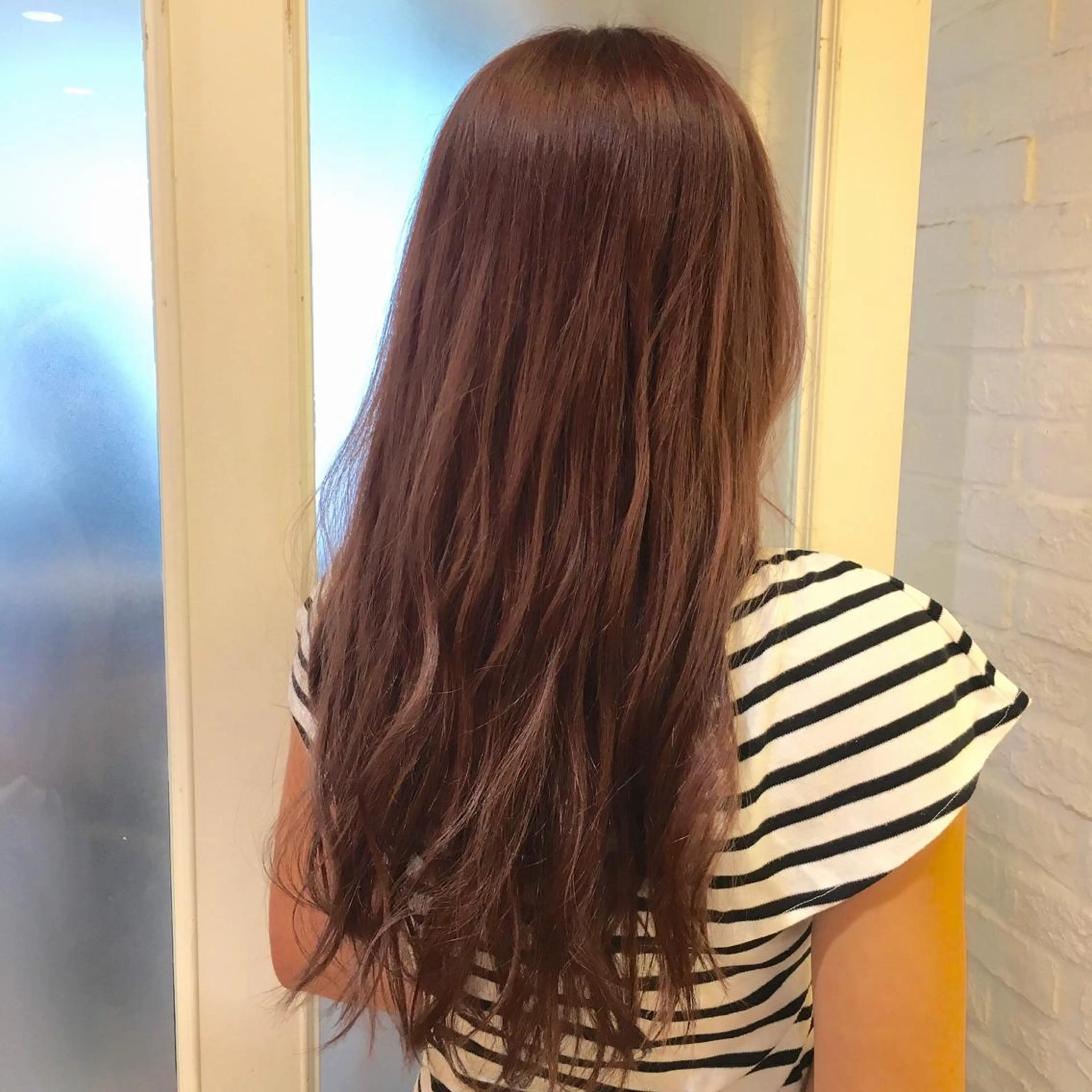 ロング カラー 加藤 あやみのヘアスタイル