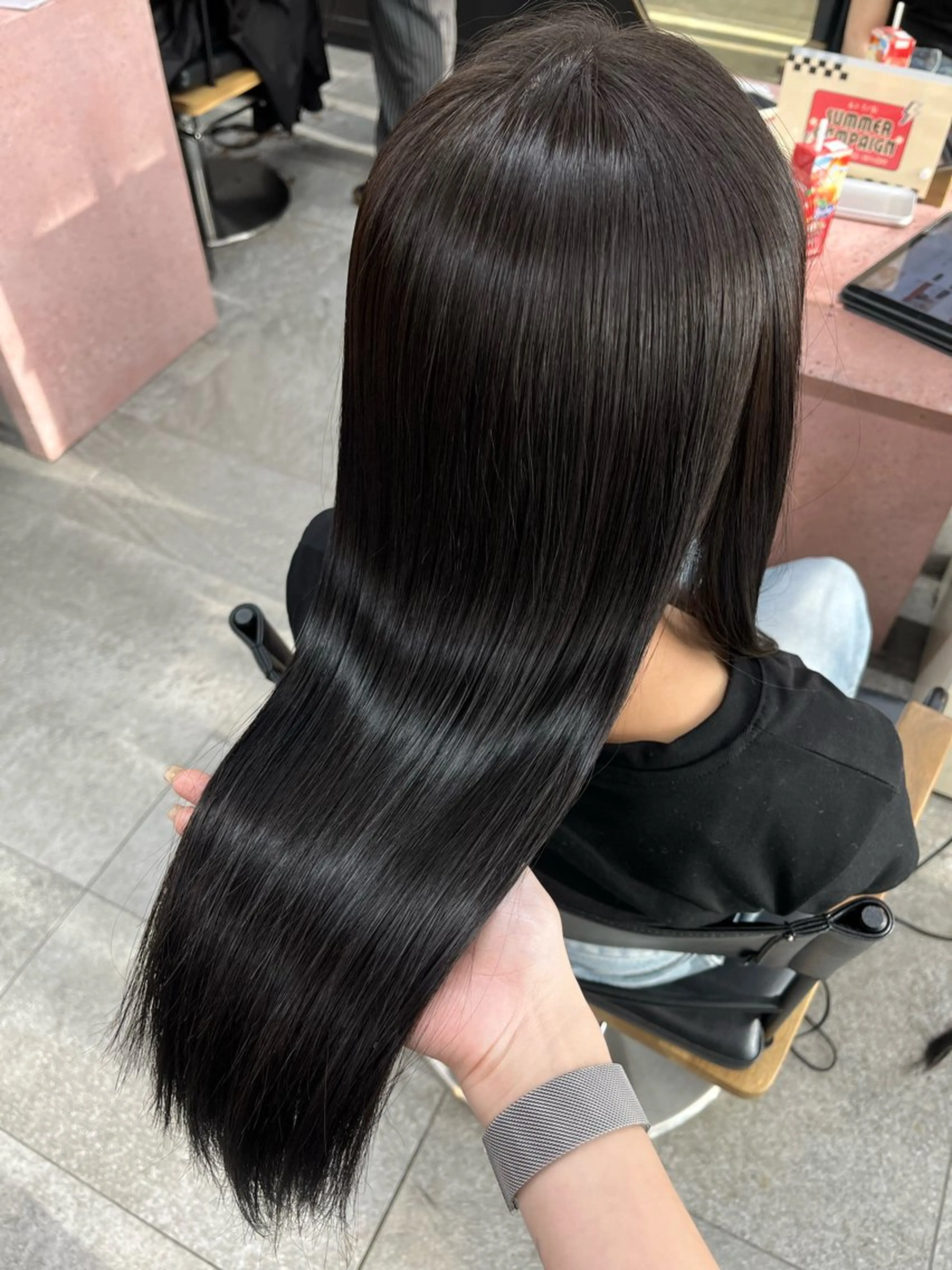 ロング カット ヘアカラー 縮毛矯正 パーマ/オリーブ/ 酸性ストレート/ゆなのヘアスタイル