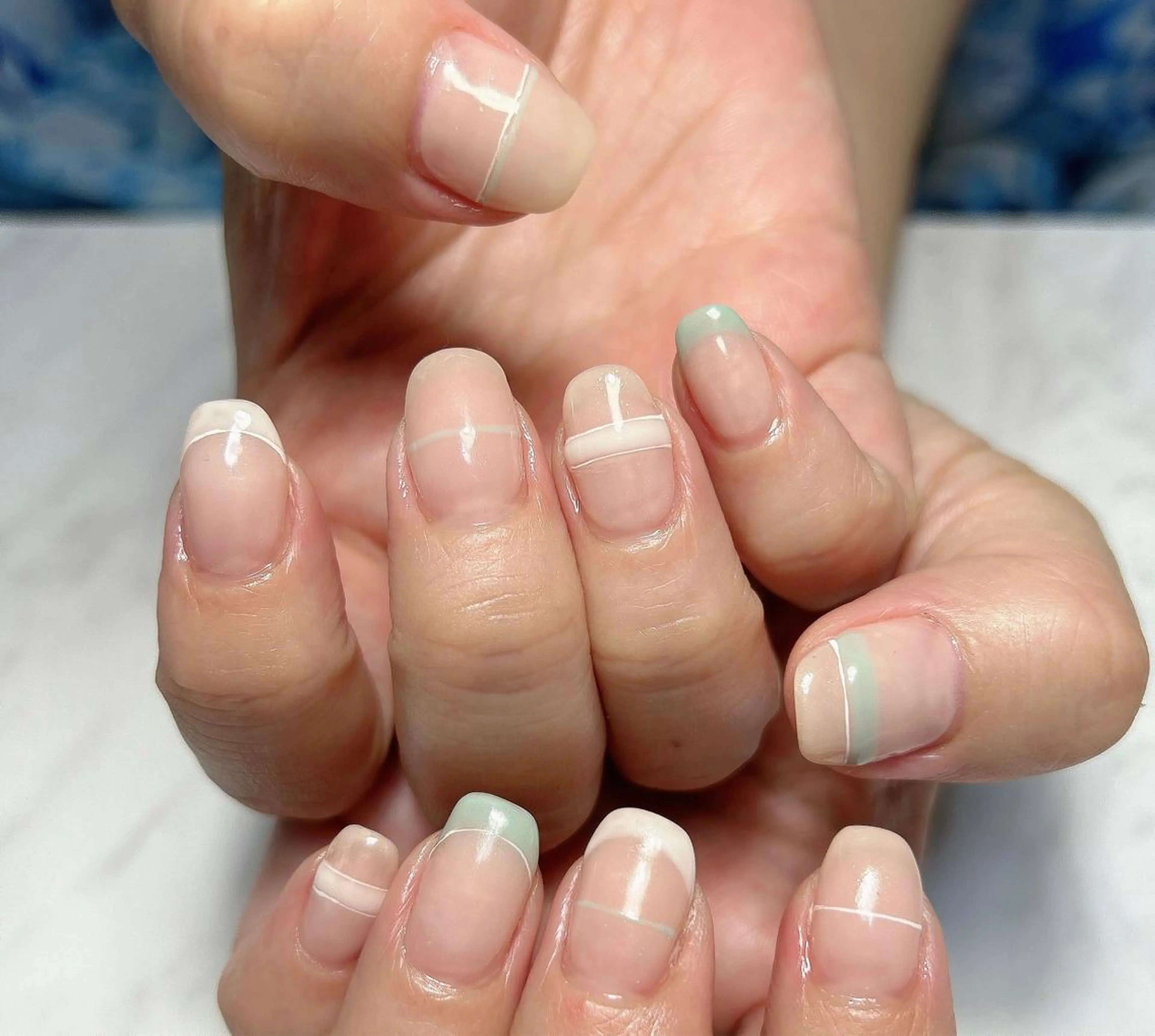 ネイル フレンチネイル 持ち込み ハンドネイル reve あやののネイルデザイン