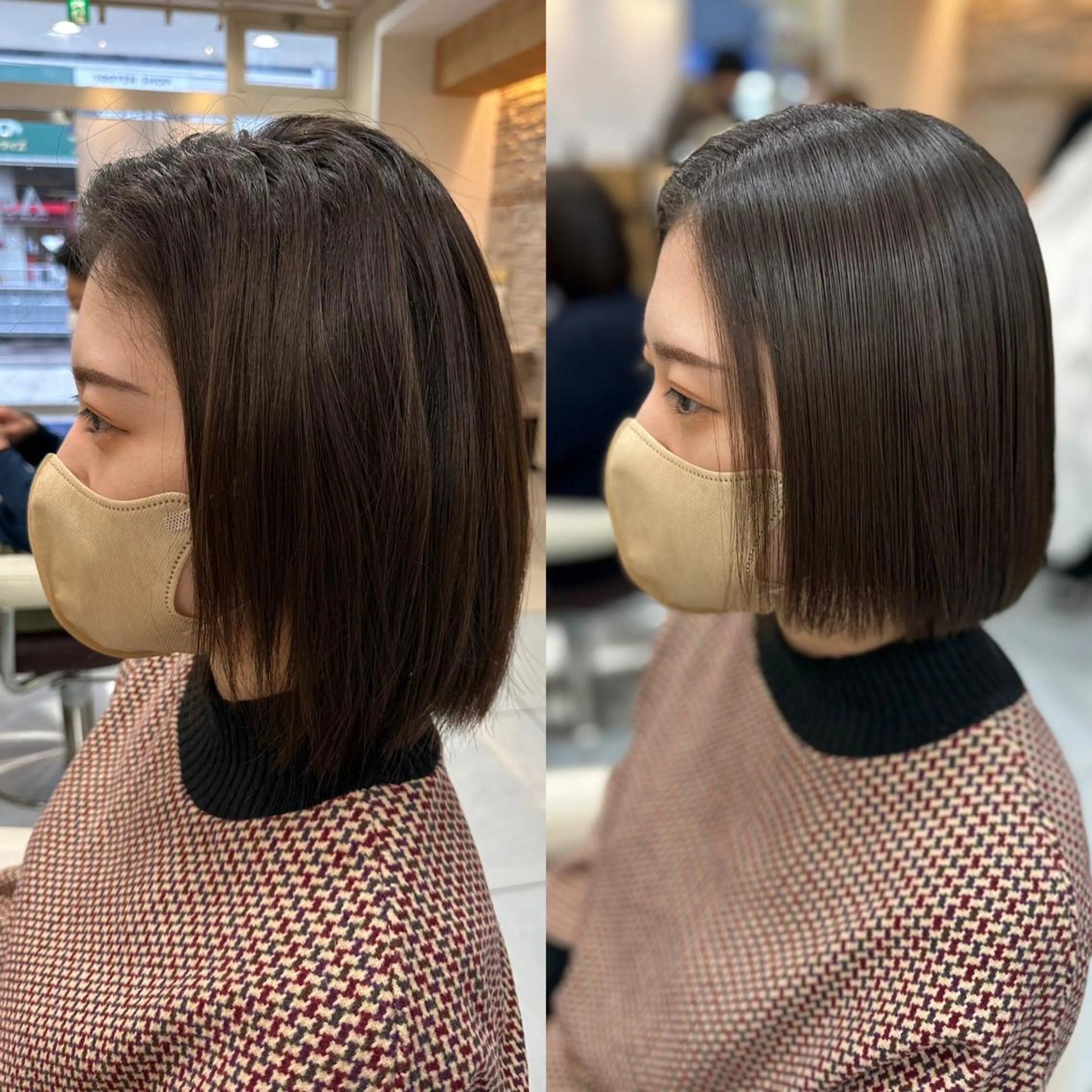 ショート パーマ カット 縮毛矯正 トリートメント 髪質改善/縮毛矯正 /ブリーチ矯正/岡部のヘアスタイル