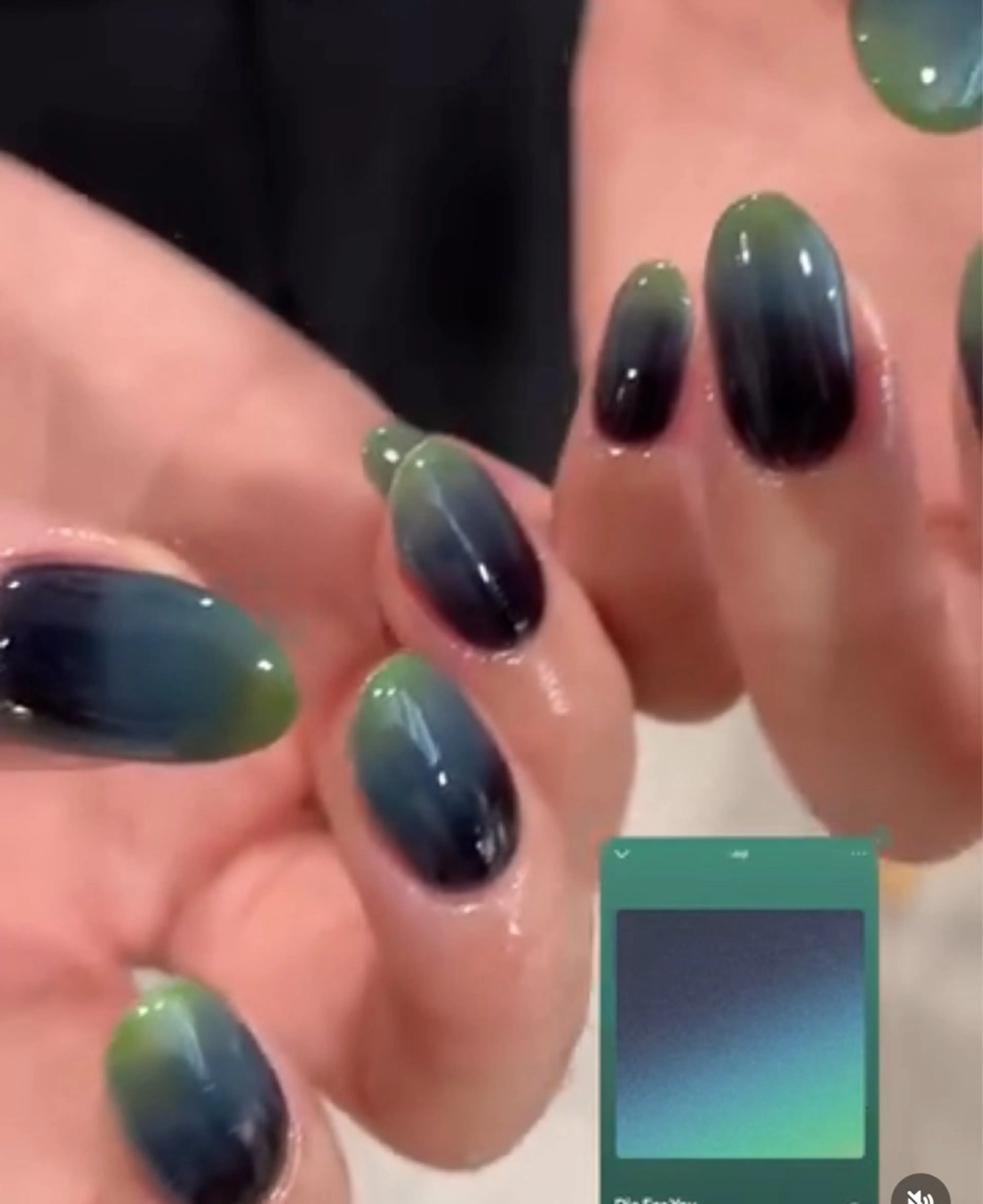 ネイル チークネイル グラデーション 韓国ネイル マグネットネイル ニュアンスネイル ちりんネイル所属・chirin nailのネイルデザイン