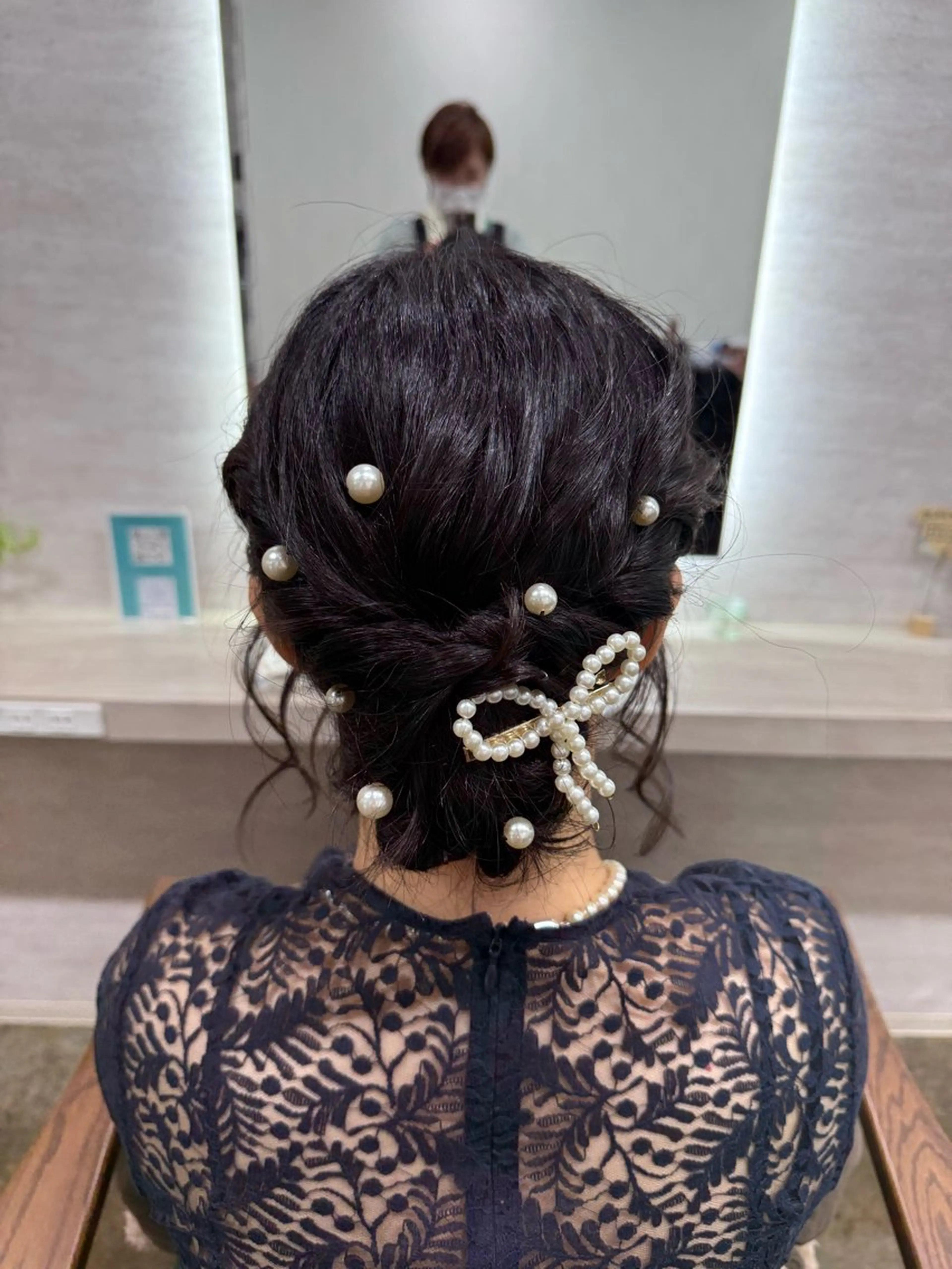 ミディアム ヘアアレンジ ボブ ヘアセット 縮毛矯正/ /関内/あべももこのヘアスタイル