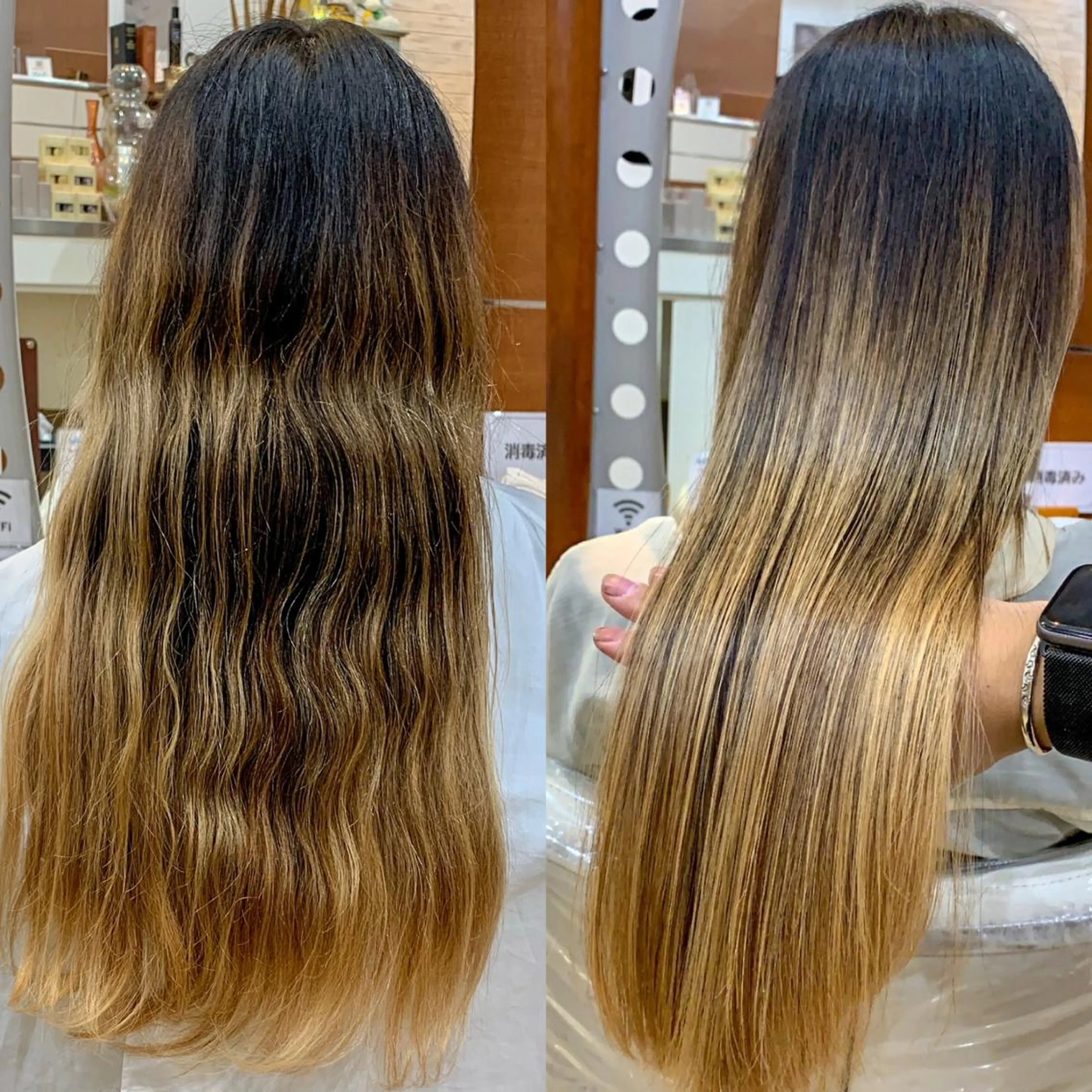 ロング 縮毛矯正/髪質改善 /韓国風　山川春輝のヘアスタイル