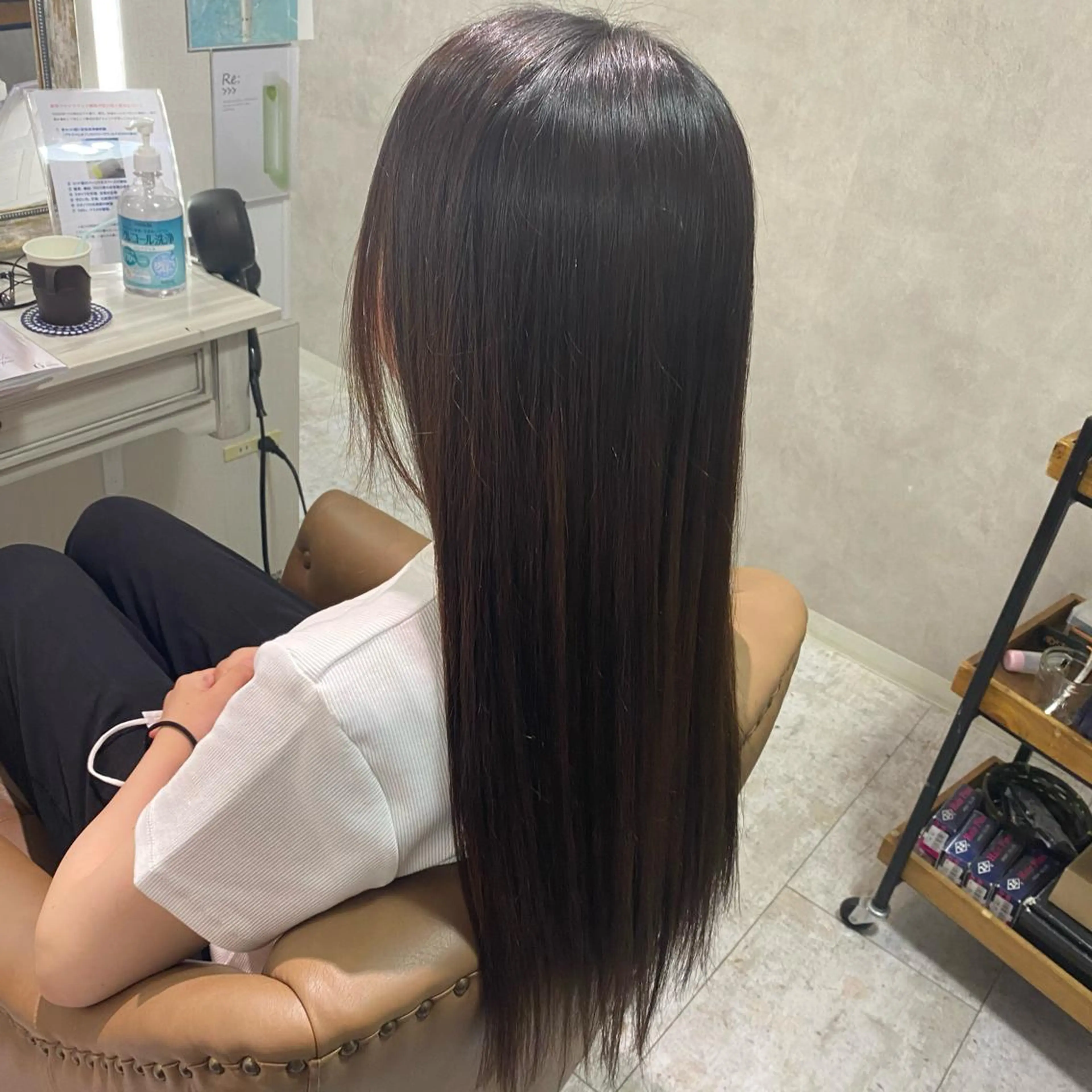 ロング 酸性ストレート 縮毛矯正 colore所属・デザインカラー/ ジュンナのヘアスタイル