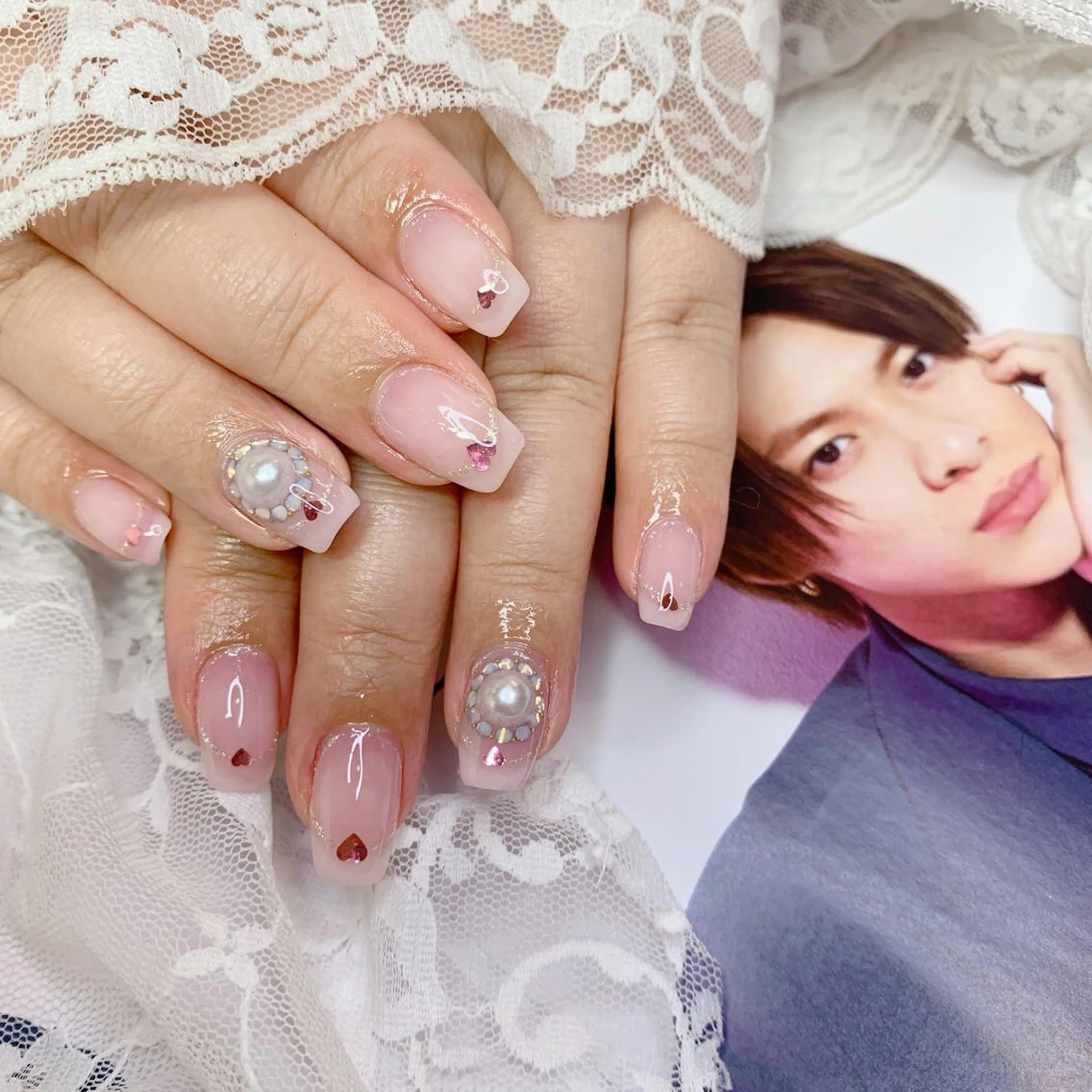 ネイル ハンドネイル La neige* yuki 🥯🍑のネイルデザイン