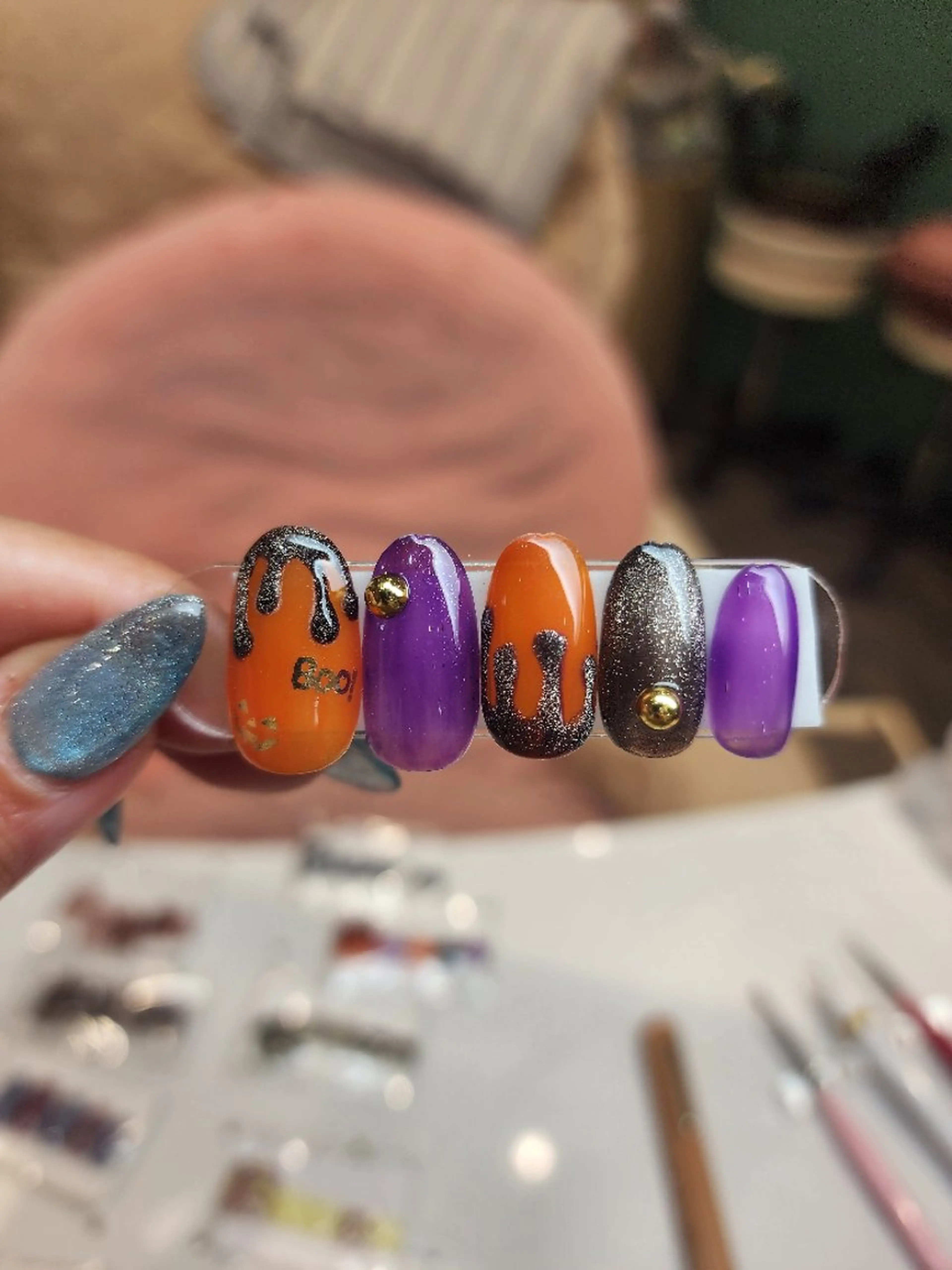 ネイル 💙🤍Tiary M🤍💙のネイルデザイン