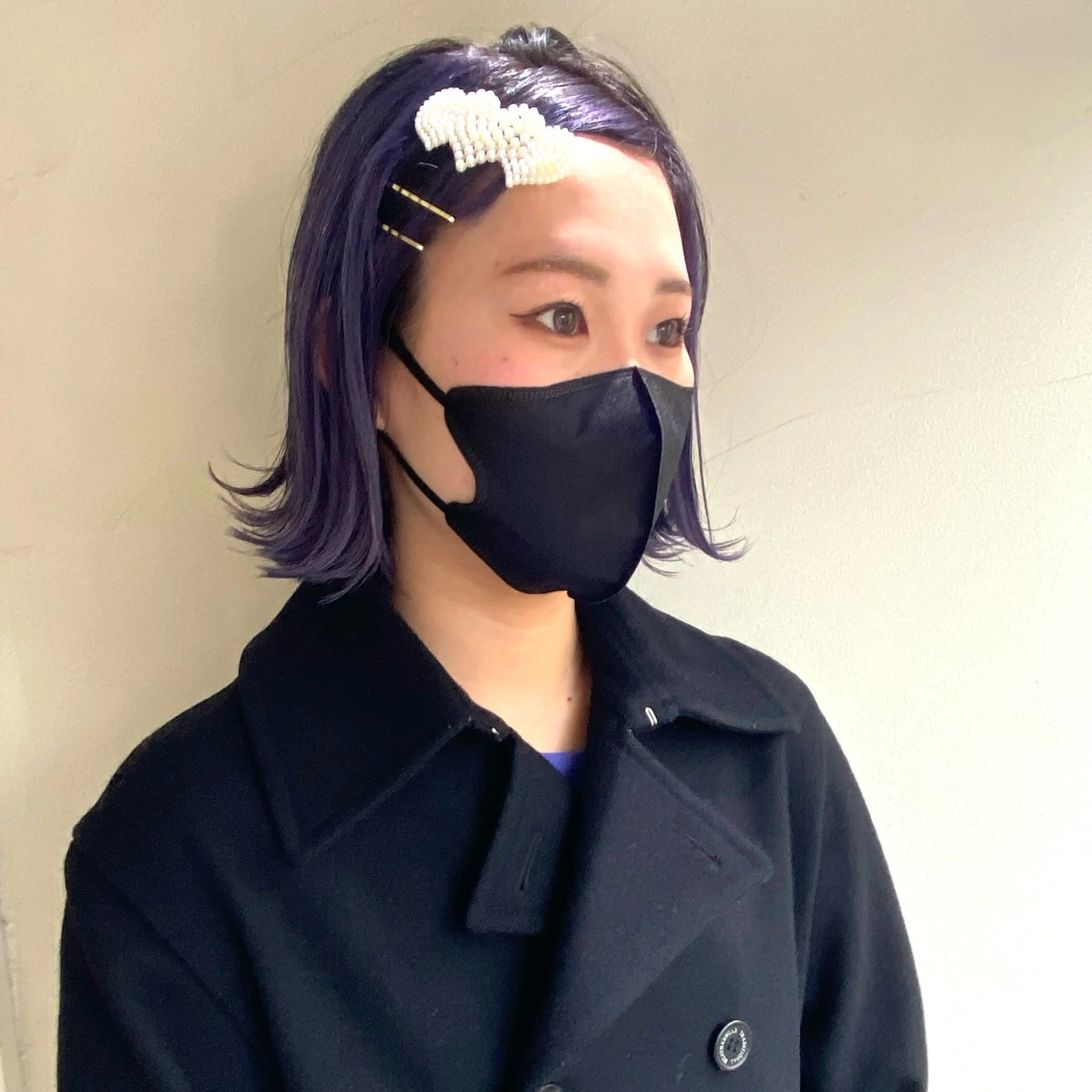 ミディアム カラー ミストバング デザインカラー  フェイスフレーミング ハイトーンカラー ラベンダーカラー ヘアカラー ブリーチ／韓国ヘア✨ Takeのヘアスタイル