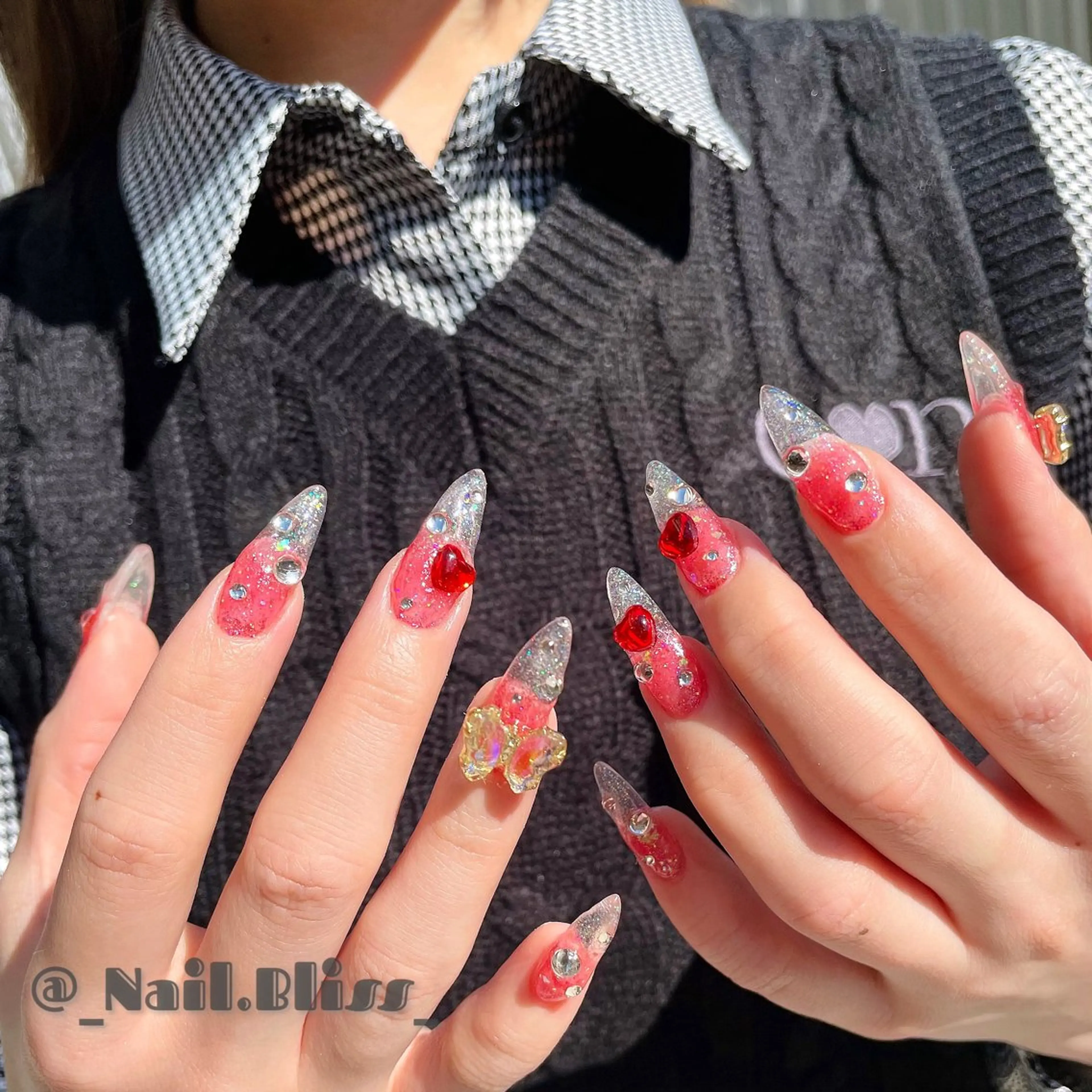 ネイル クリアネイル スカルプネイル ハンドネイル NAIL BLISSのネイルデザイン