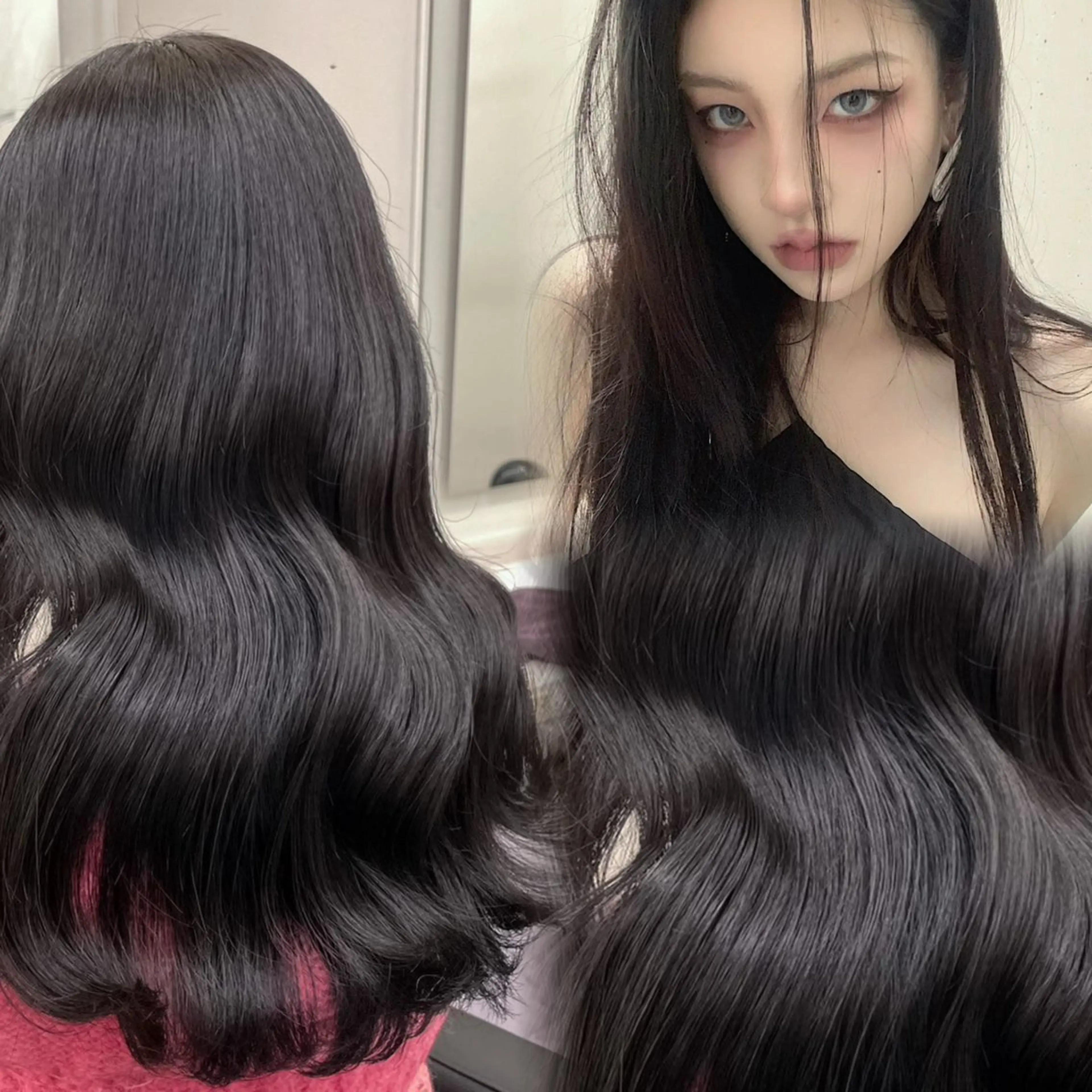 ロング カラー ヘアアレンジ 💎韓国/ レイヤー カット/ 暖色🫧のヘアスタイル