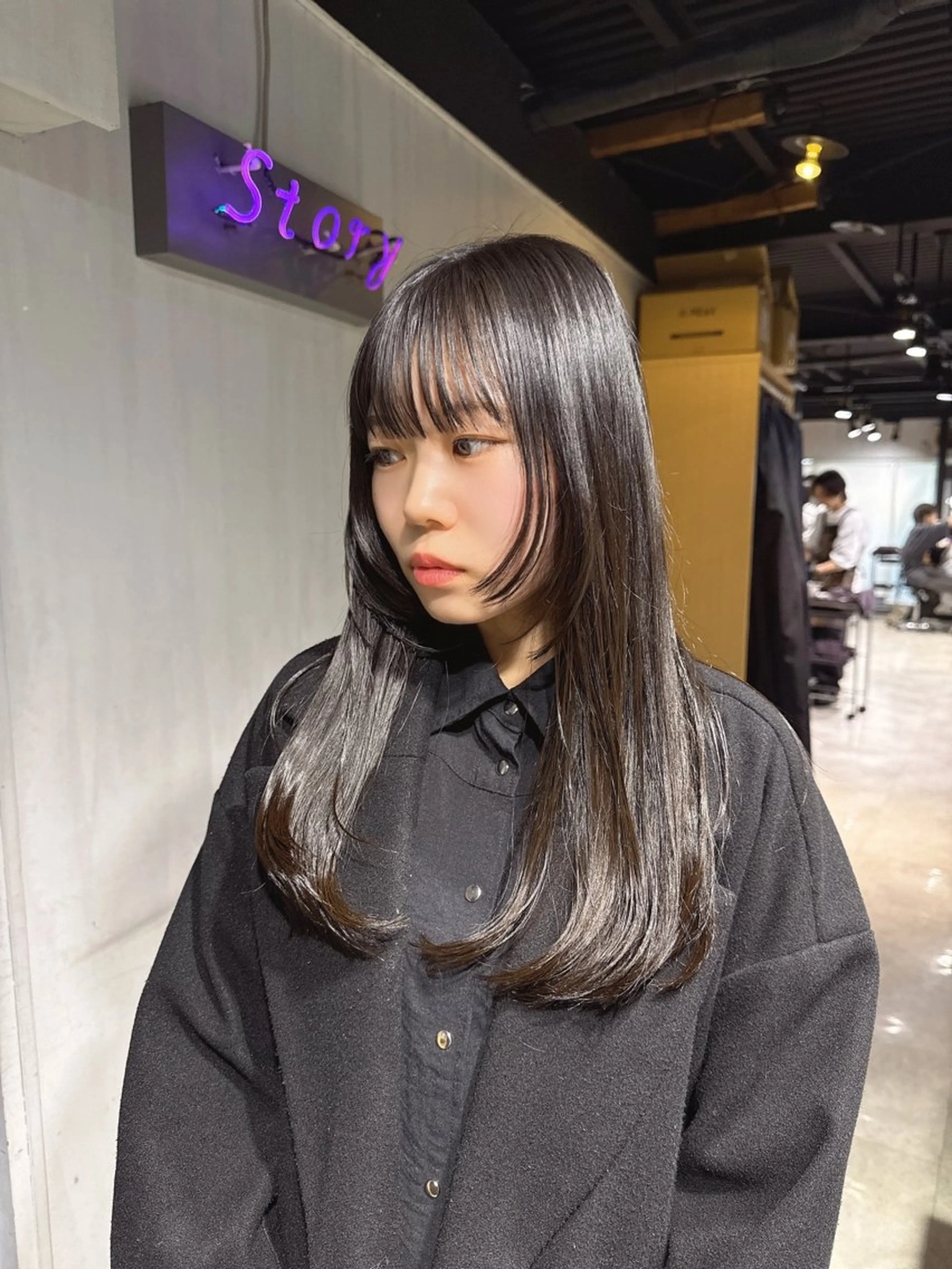 ロング カラー ヘアカラー NANAMI🩵 大人可愛い韓国ヘアのヘアスタイル