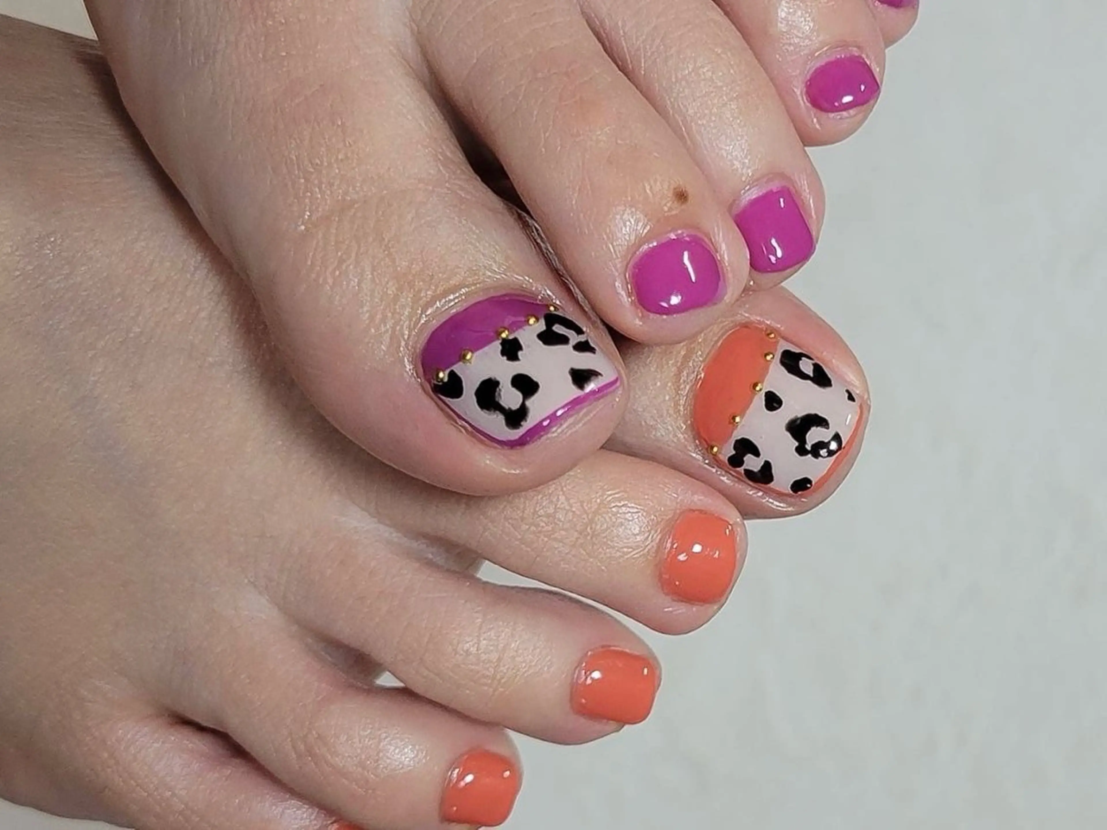 フットジェルネイル 持ち込み親指アートコースの写真