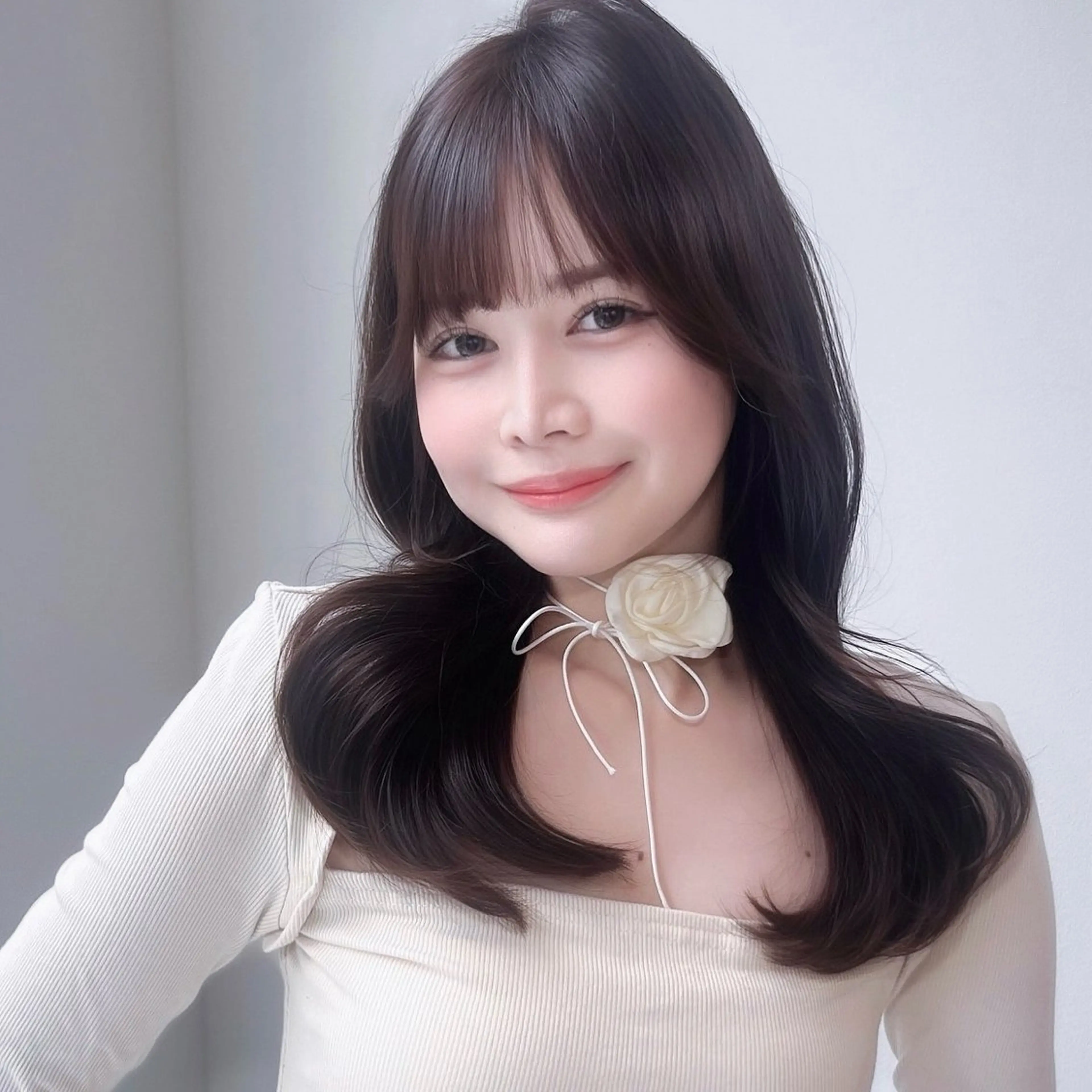 セミロング 顔周りカット💐／ 髪質改善／MAOのヘアスタイル