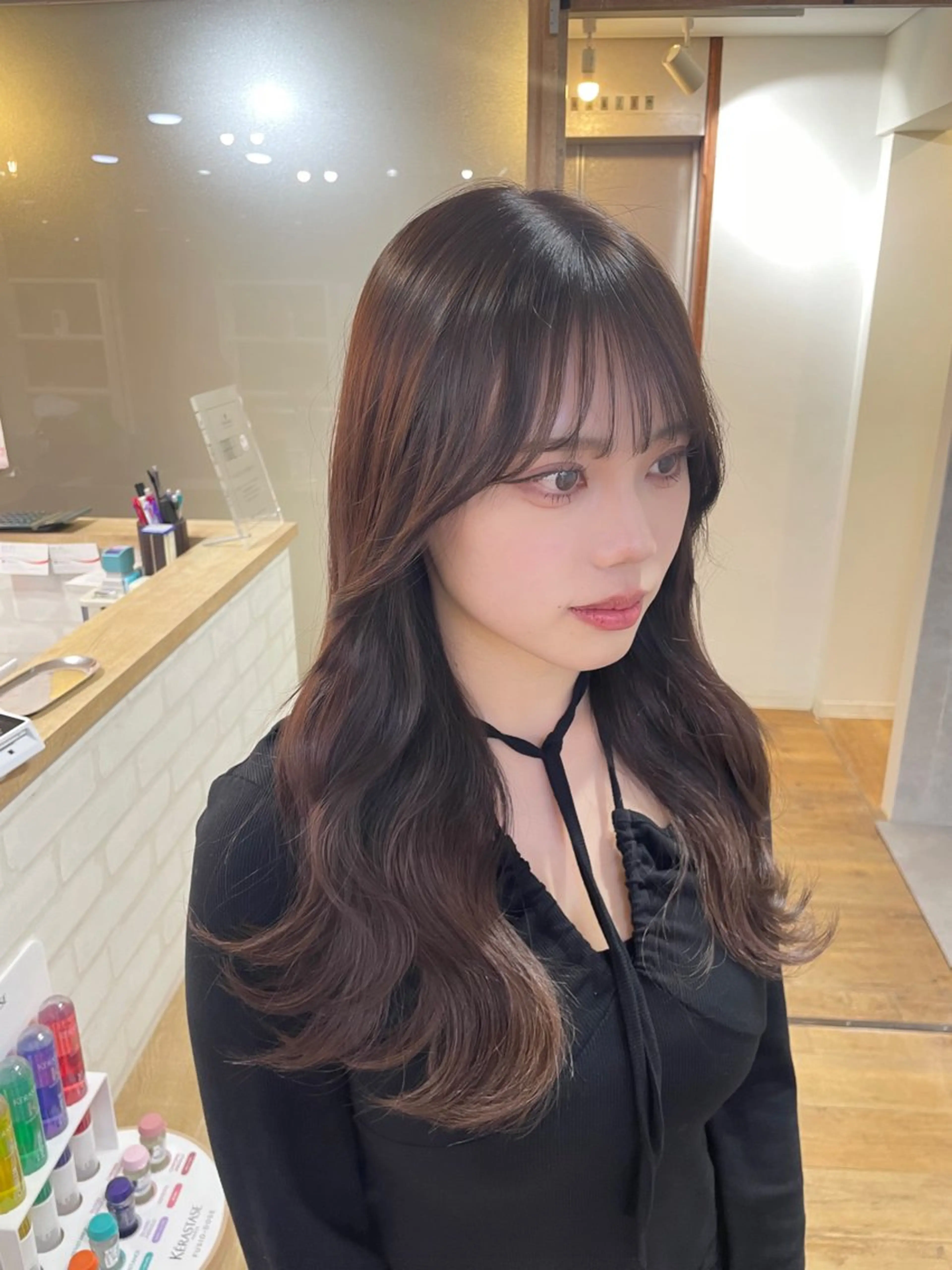 ロング レイヤーカット ヘアカラー トリートメント Lapis所属・韓国レイヤーカット/ AIRIのヘアスタイル