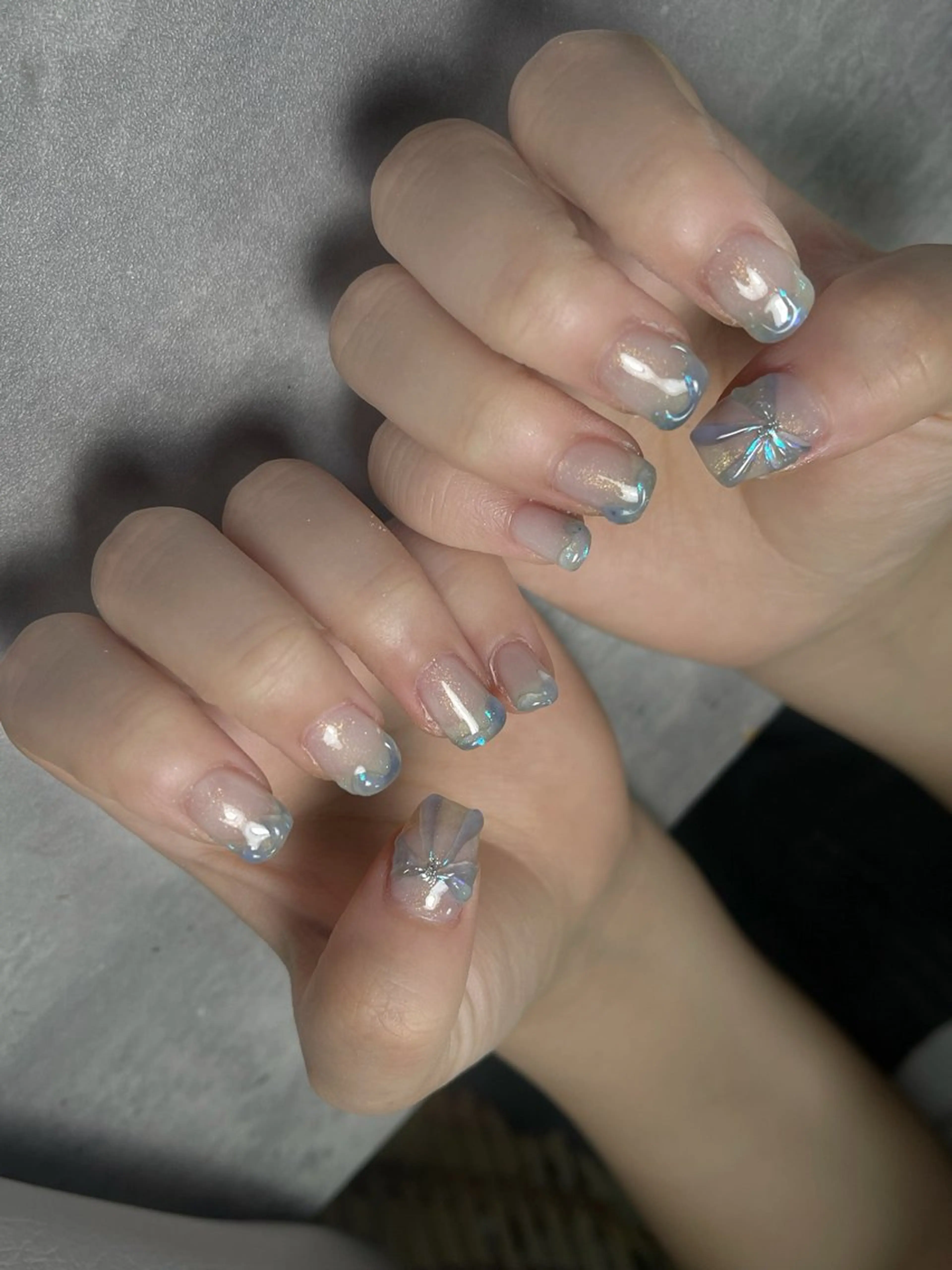 ネイル キラキラネイル 韓国ネイル リボン ちりんネイル所属・chirin nailのネイルデザイン