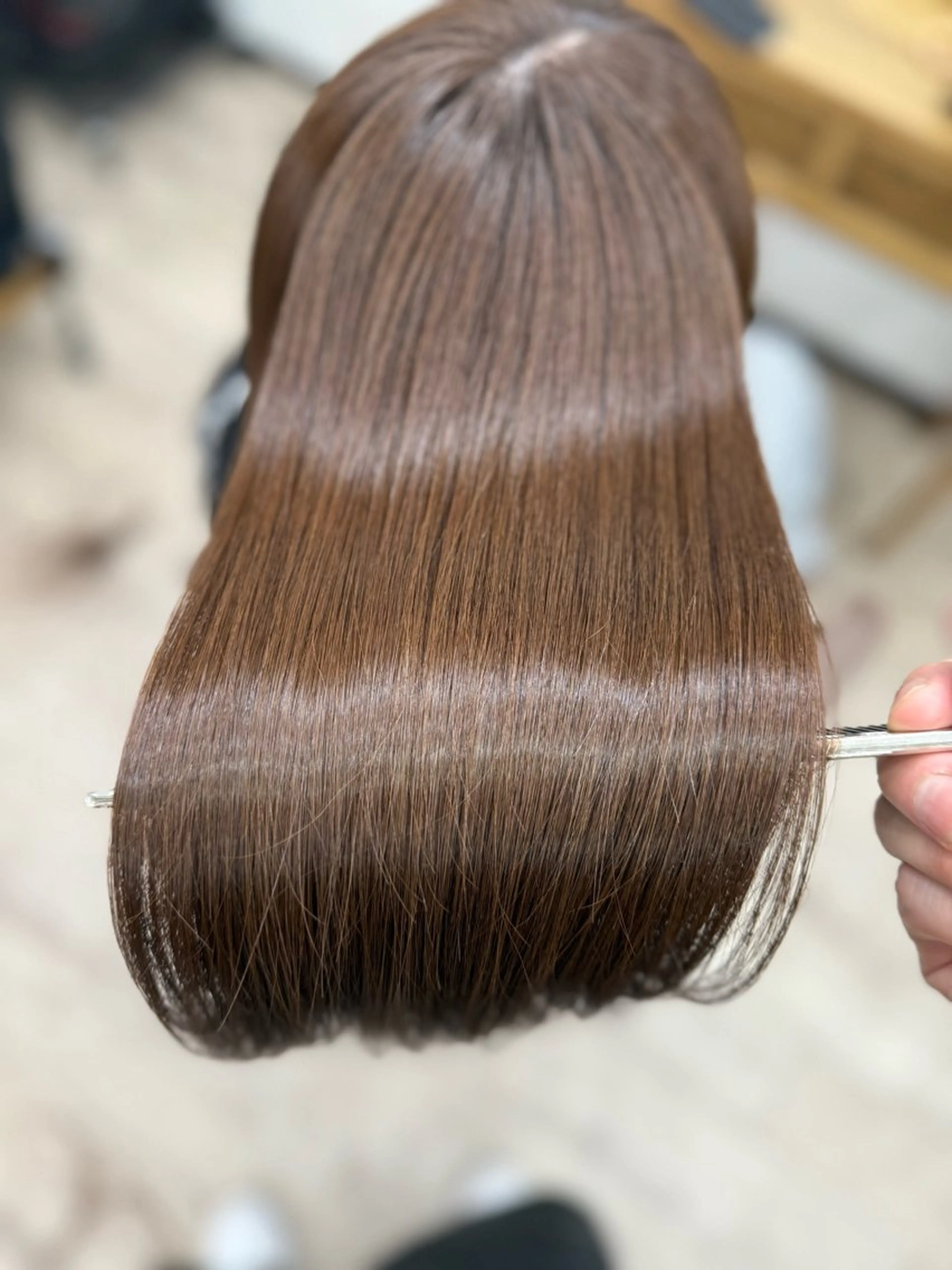 ミディアム カット ヘアカラー トリートメント A'SHE横浜所属・髪質改善特化🔥縮毛 、美髪形成のプロ✂️のヘアスタイル