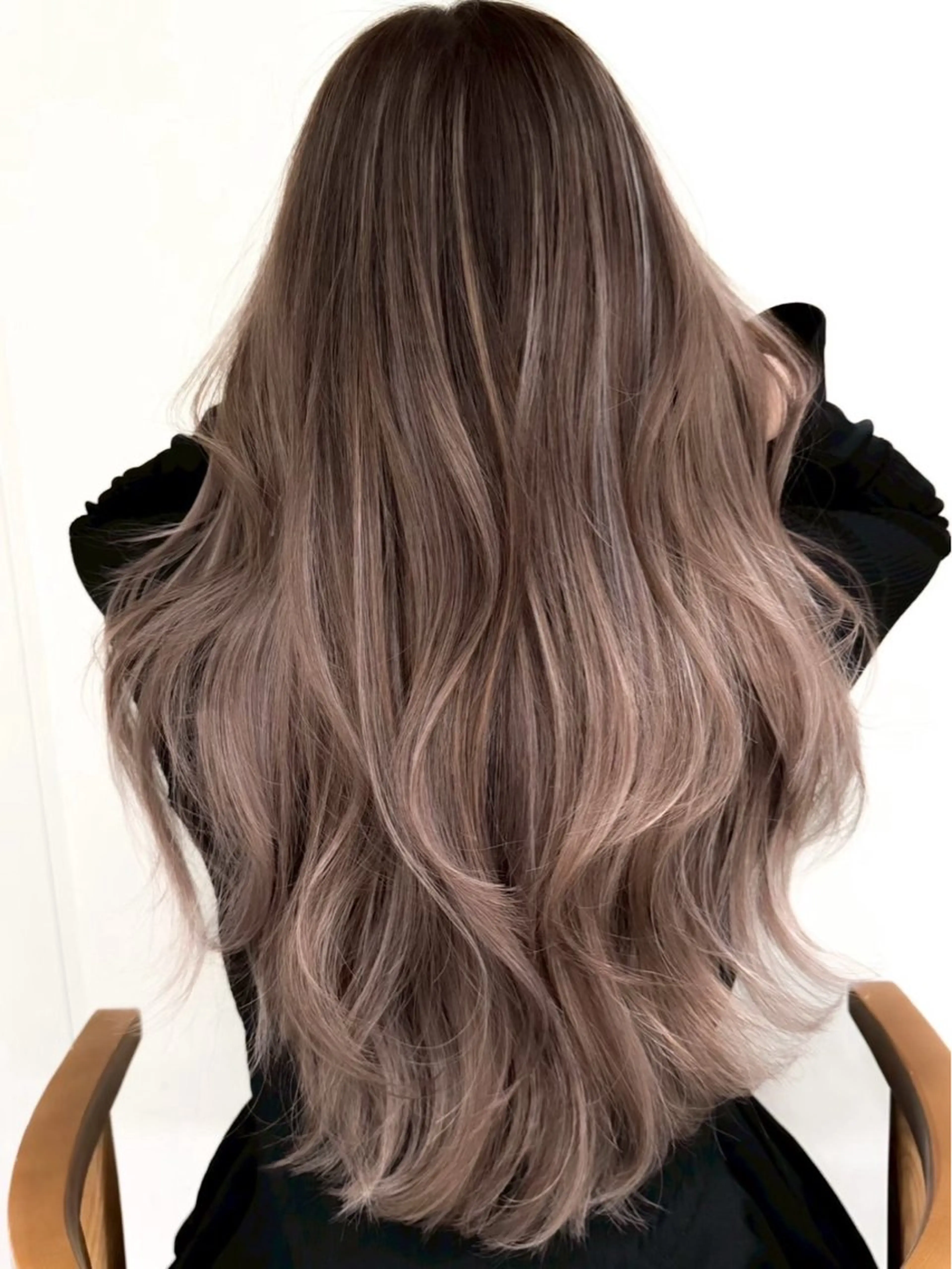 セミロング カラー ヘアアレンジ ヘアカラー 髪質改善×ハイトーン 中田啄也のヘアスタイル