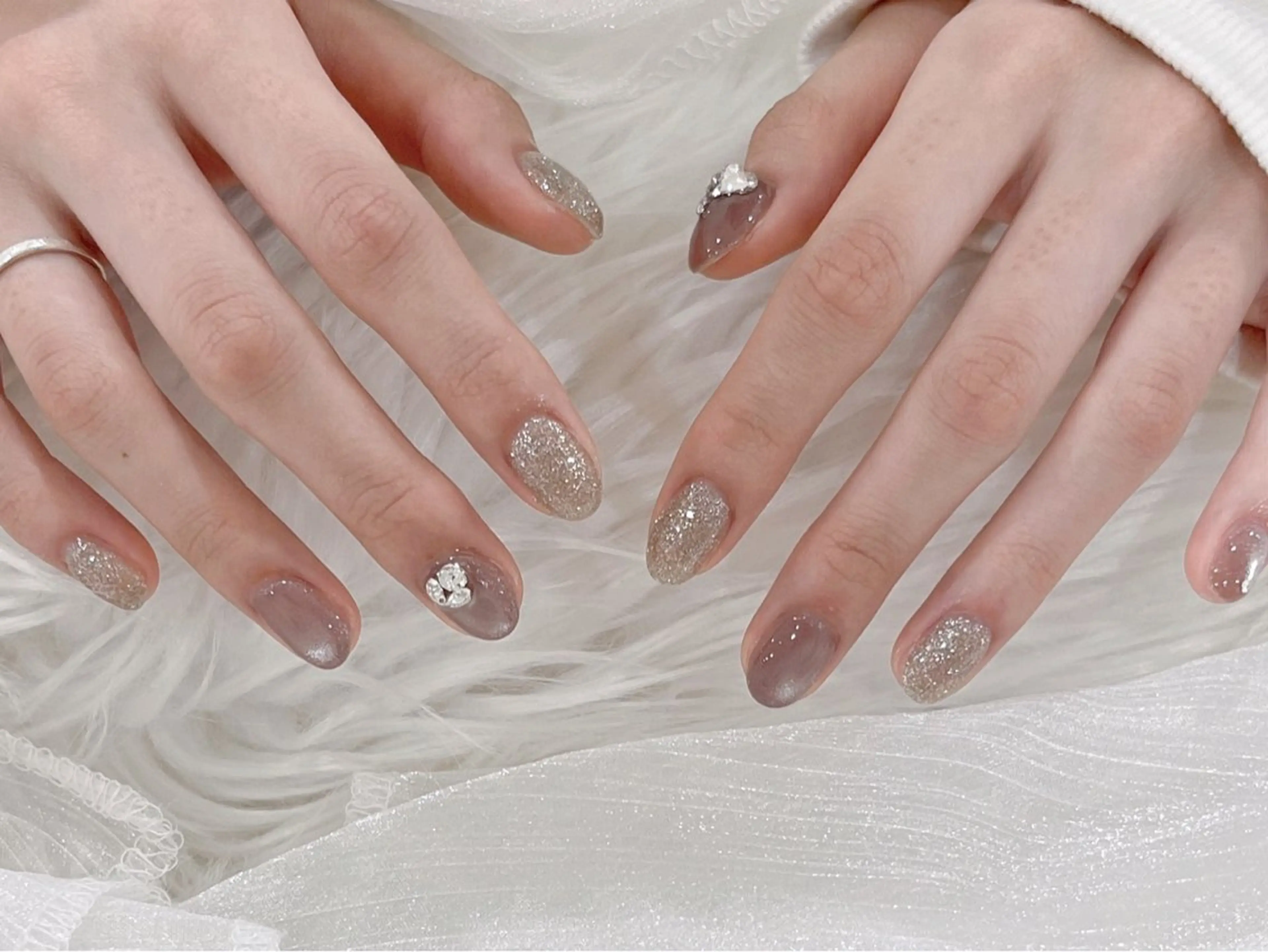 ネイル フラッシュネイル キラキラネイル マグネットネイル ハンドネイル FLY Nail Salonのネイルデザイン