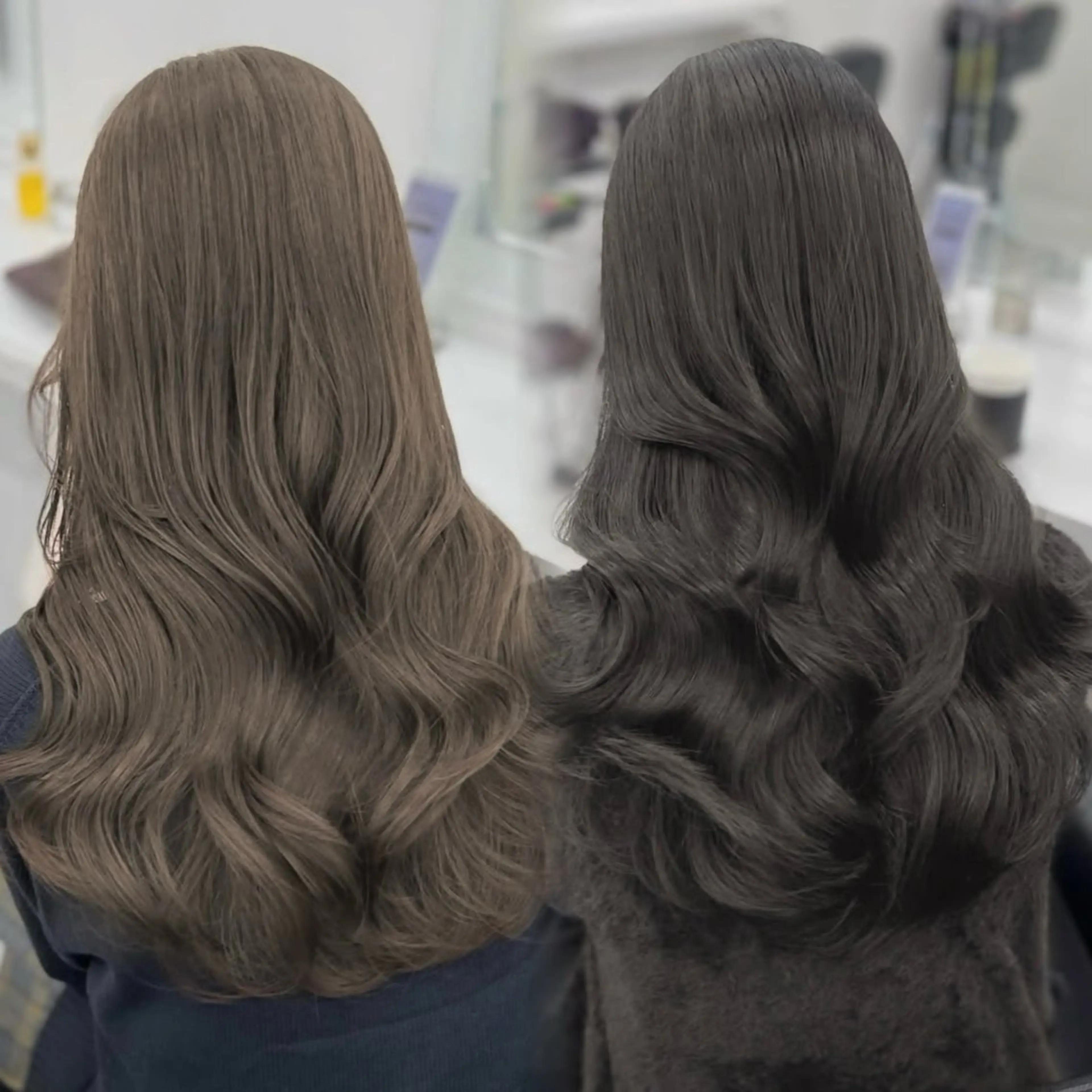 ロング カラー カット ヘアカラー トリートメント ヘッドスパ 赤み消し韓国ヘア レイヤー縮毛🤍渡邉のヘアスタイル