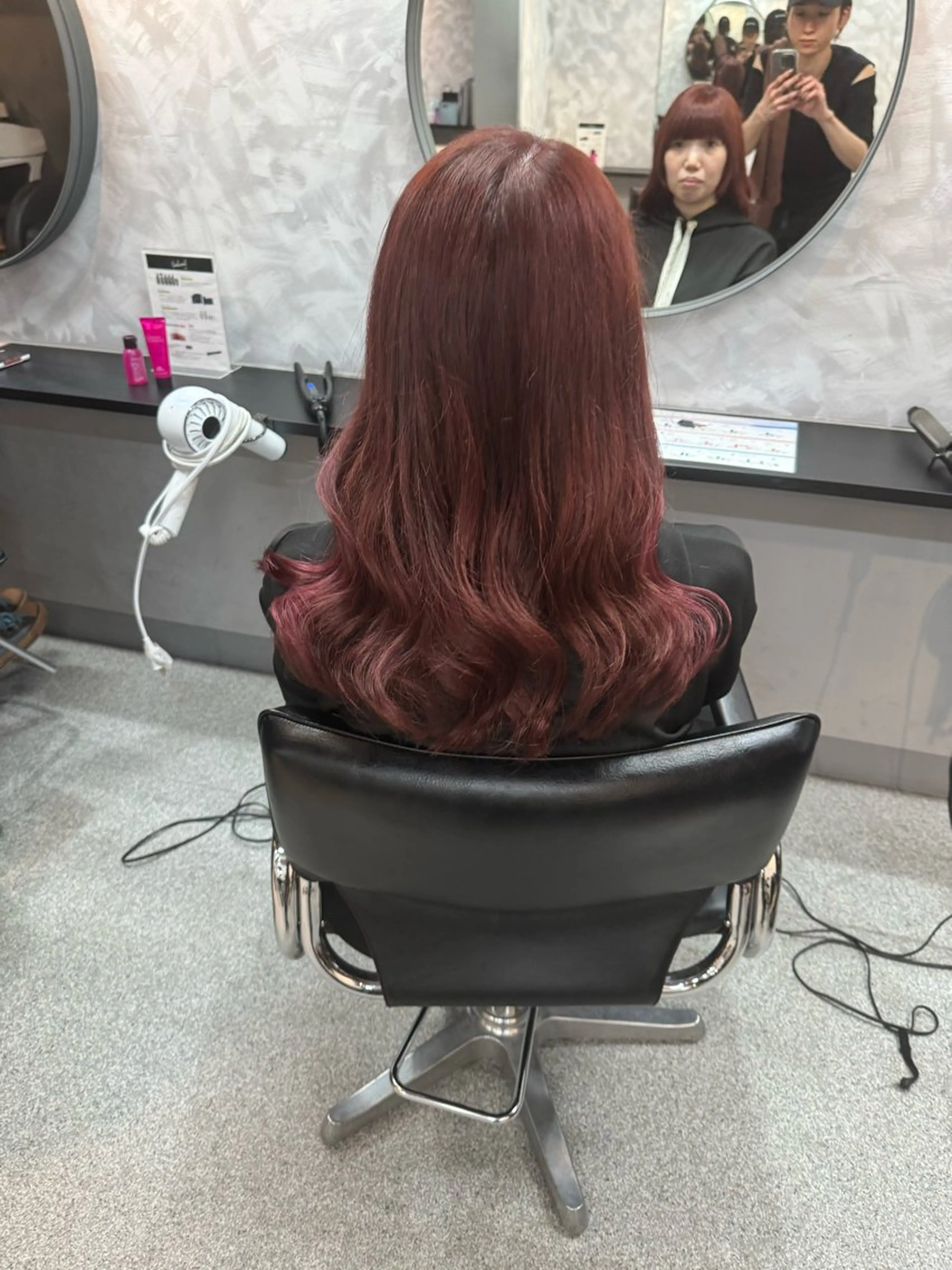 セミロング 濱川響太レディース カットモデルのヘアスタイル