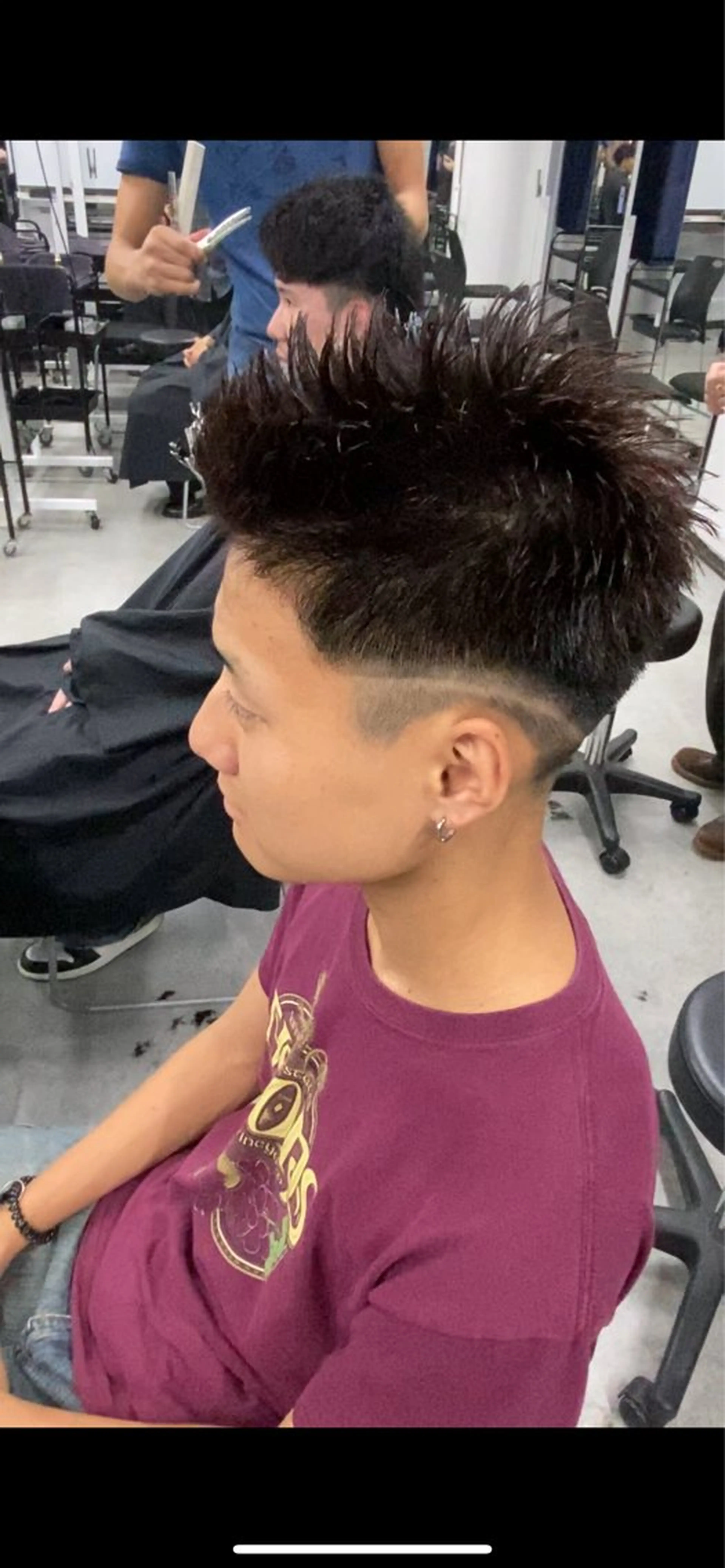 ショート カラー パーマ ハイライトカラー メッシュ ハイライト ショートヘア 縮毛矯正 福井祥太／ニュアンス /韓国メンズ🇰🇷のヘアスタイル