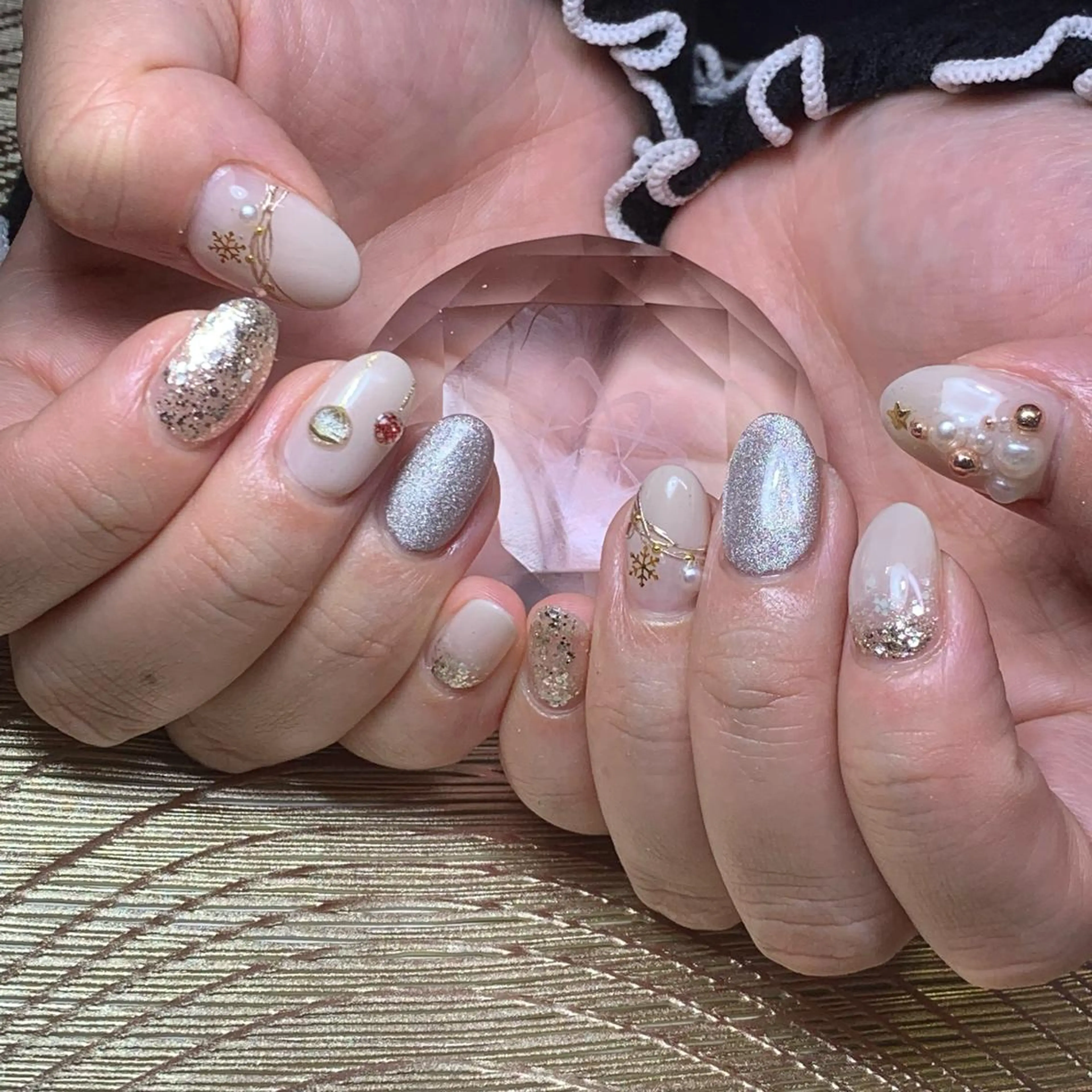 ネイル ハンドネイル καρδιά -ｶﾙﾃﾞｨｱ-のネイルデザイン