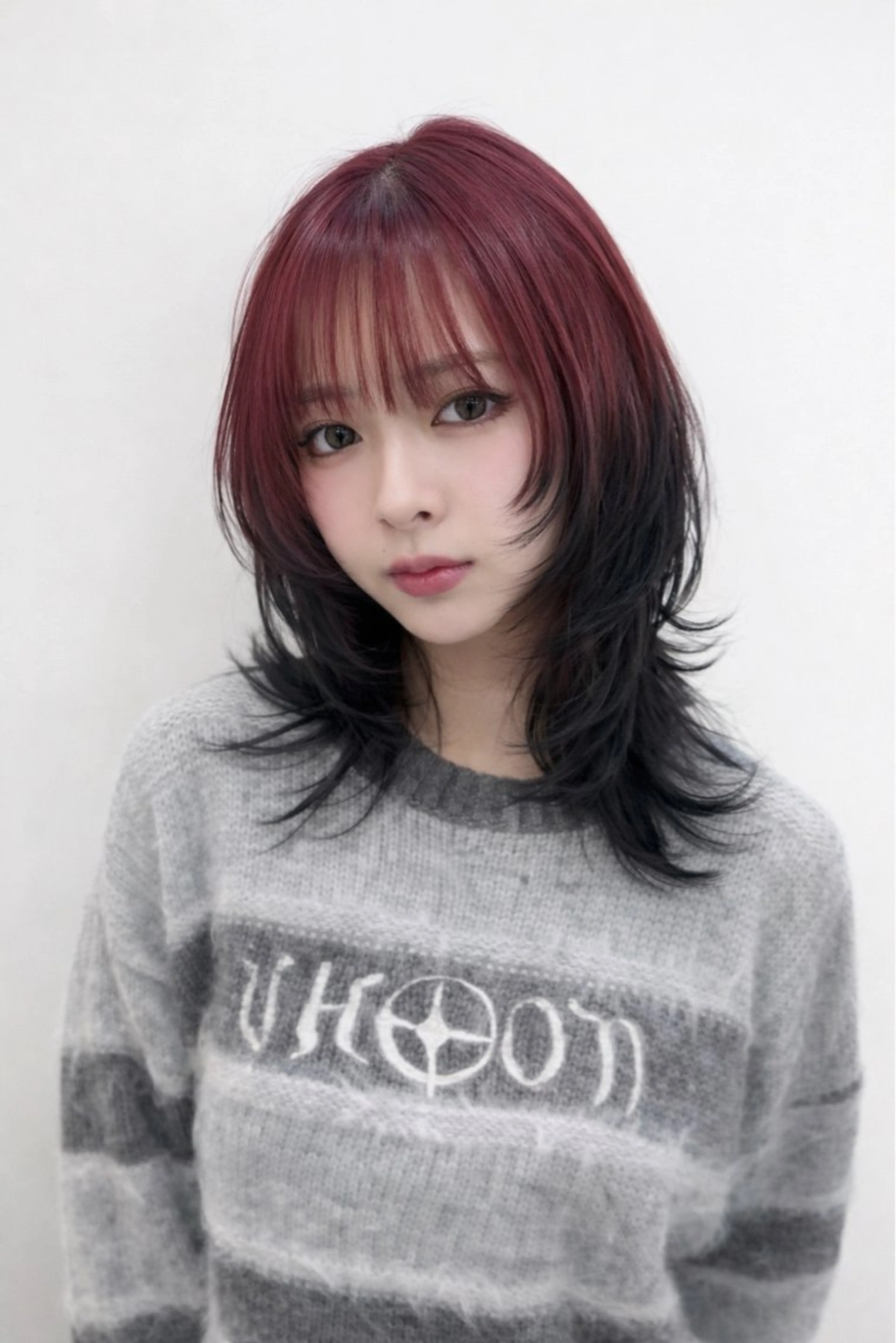 ロング カラー ヘアアレンジ ヘアカラー トリートメント ヘッドスパ ヘアセット 韓国レイヤーカット /韓国トレンドカラーのヘアスタイル