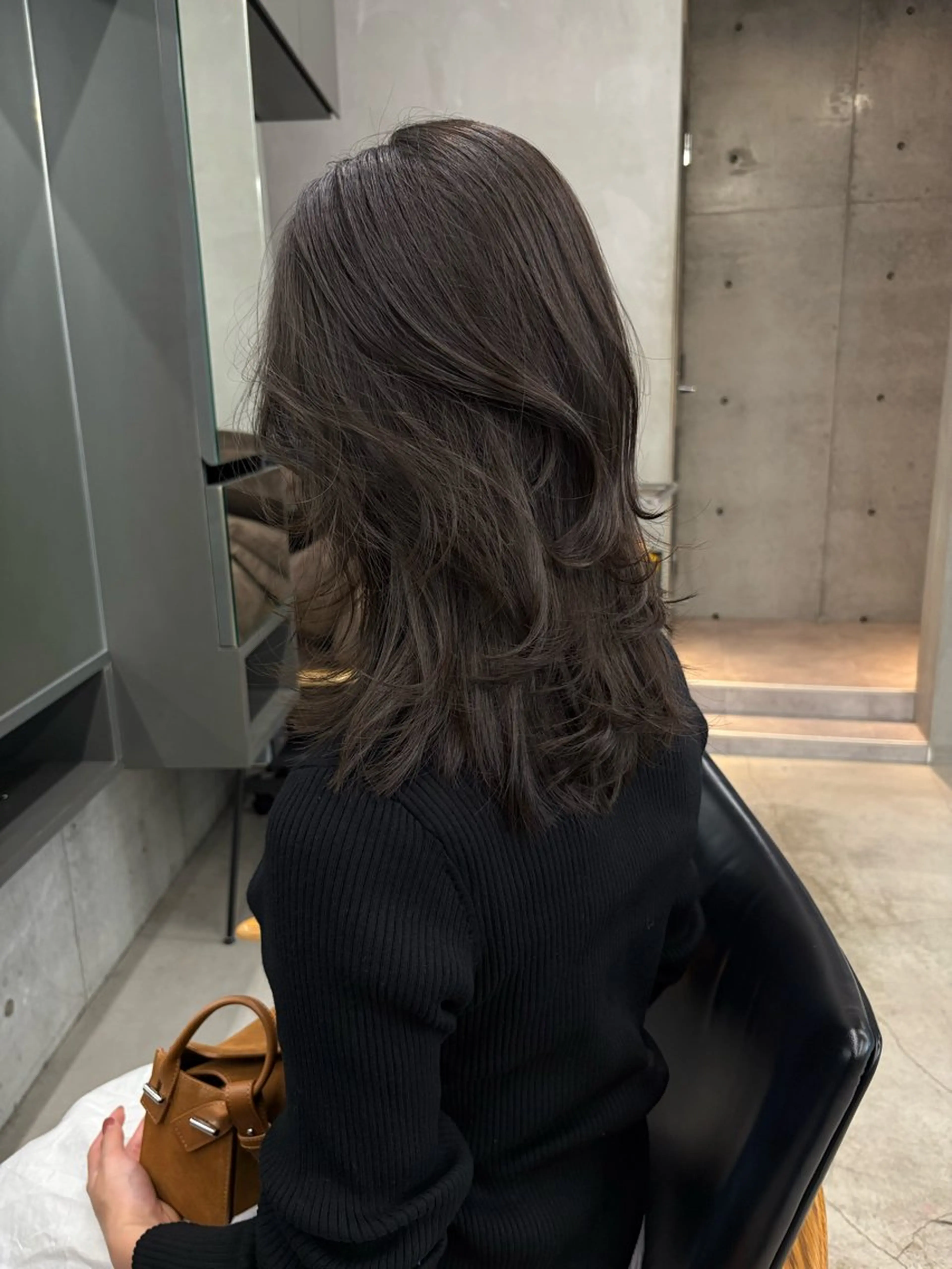 セミロング カラー カット 縮毛矯正 レイヤー/柔色 カラー/SAkiのヘアスタイル