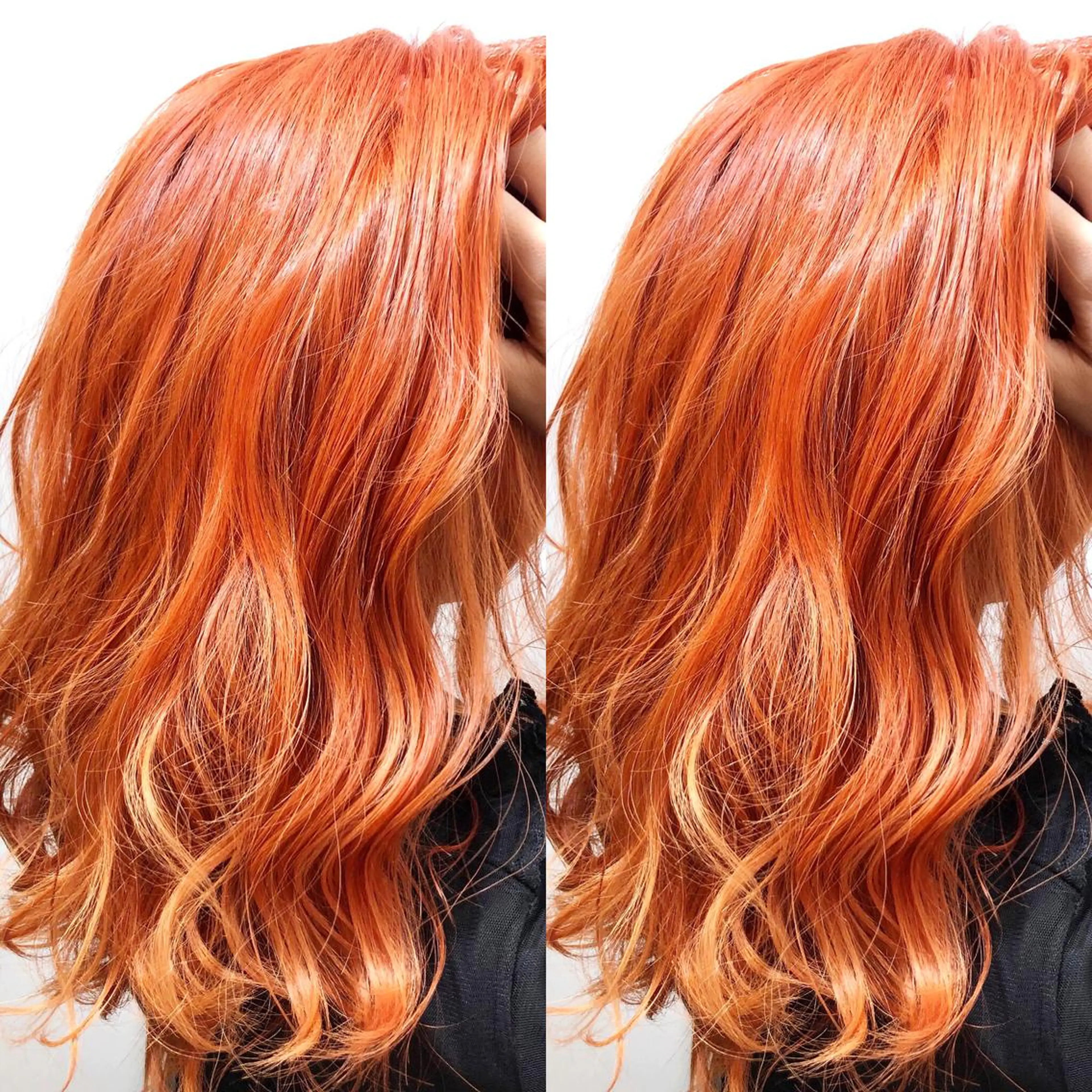 ロング カラー オレンジ 韓国風ヘア period.所属・艶髪/髪質改善 🤍kumikoのヘアスタイル